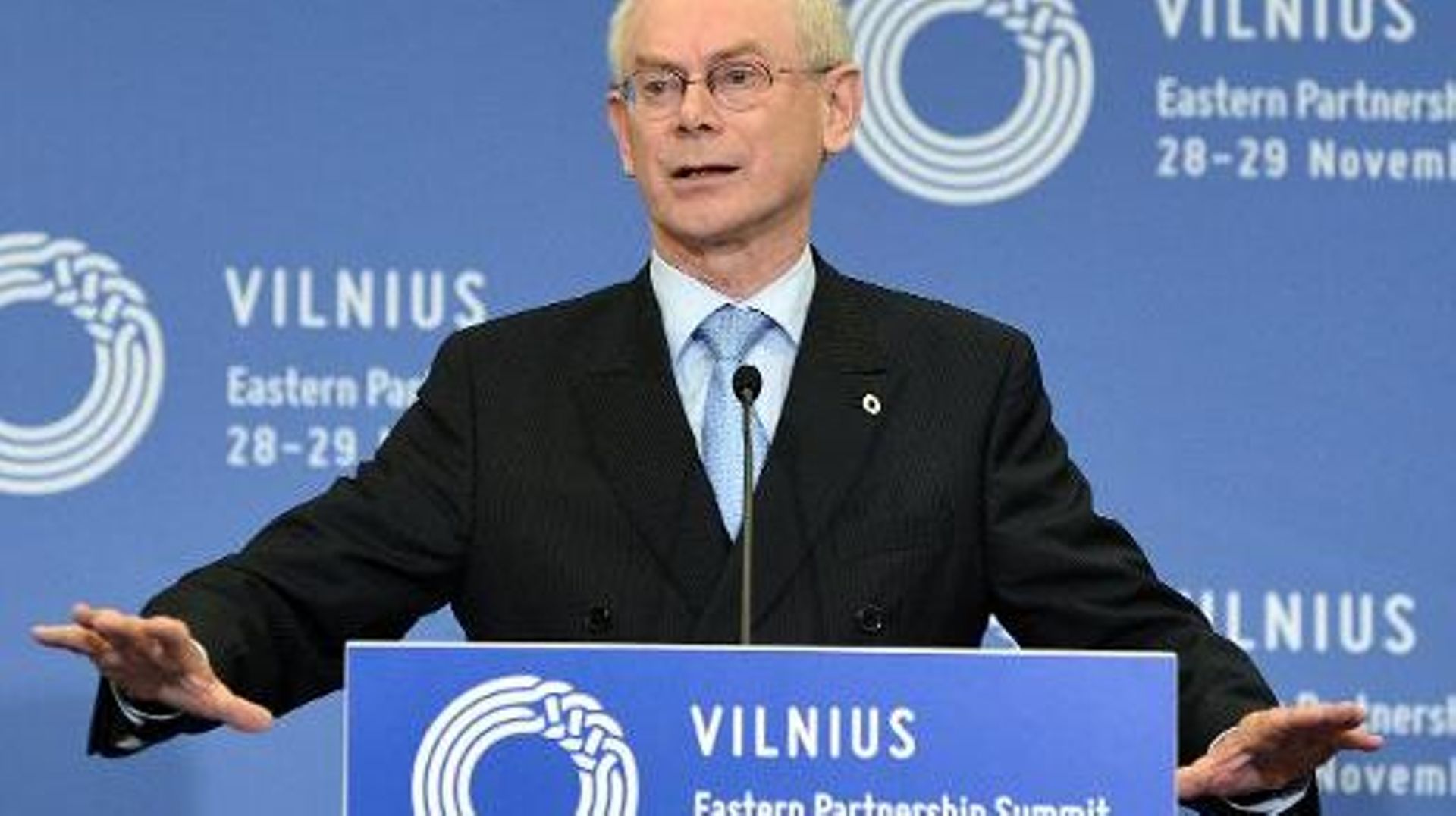 Le président du Conseil européen, Herman Van Rompuy, à Vilnius le 29 novembre 2013