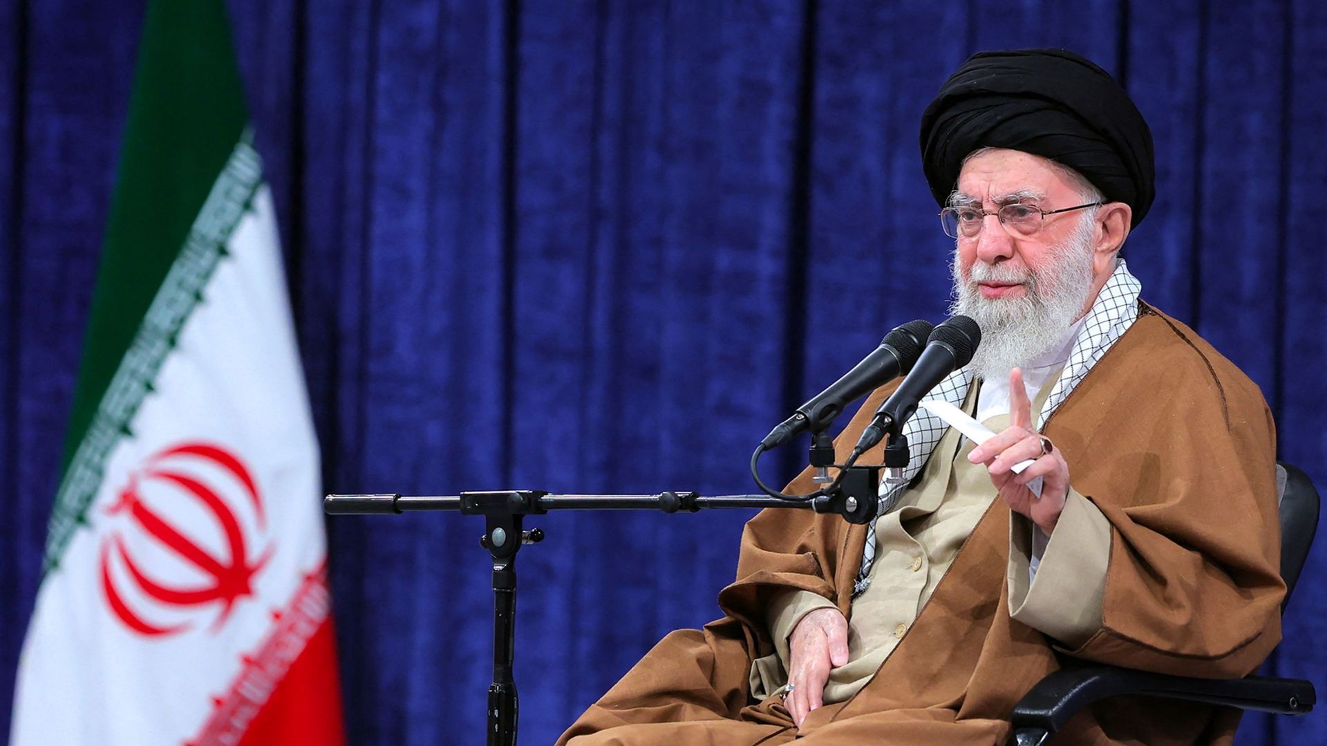 Photo De Presse Originale 1986 - Grand Ayatollah Ali Khamenei, Iran, Guerre, Rare Collection