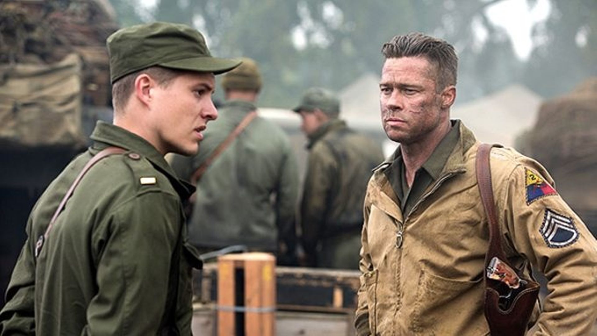Brad Pitt  joue le rôle du sergent Wardaddy chargé de diriger les dernières opérations contre les divisions blindées allemandes