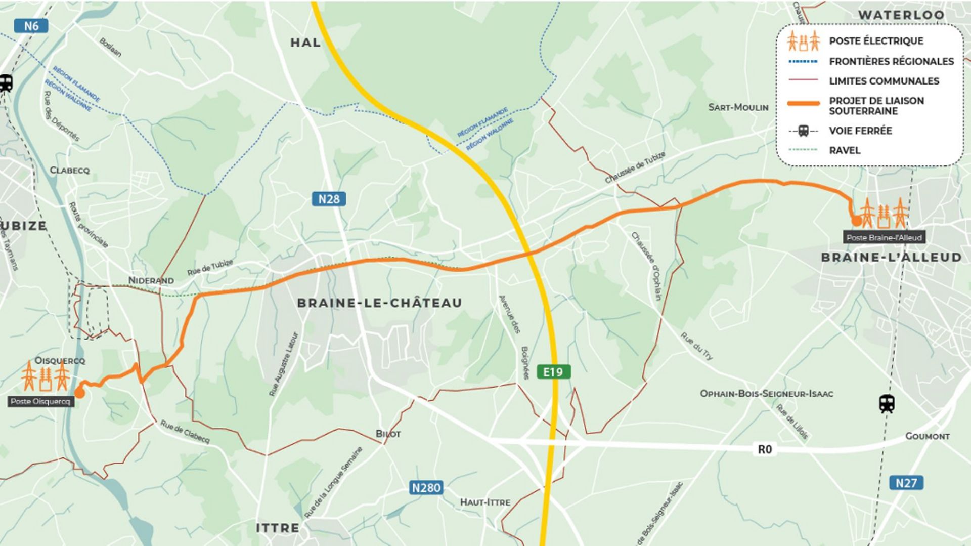 Un tracé de 15 km, entre Oisquercq et Braine-l’Alleud