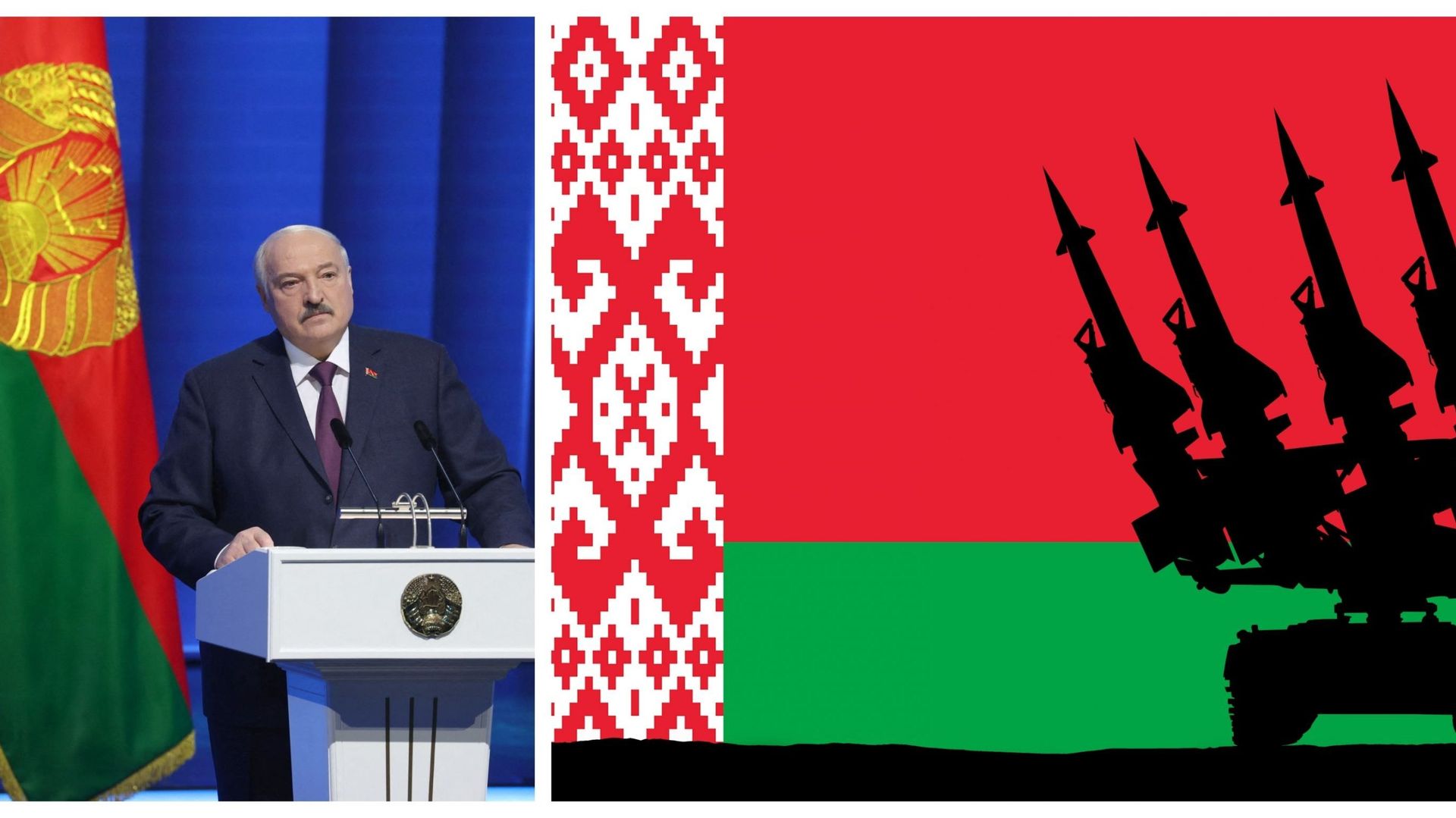 Alexandre Loukachenko ce 31 mars à Minsk, et image d’illustration