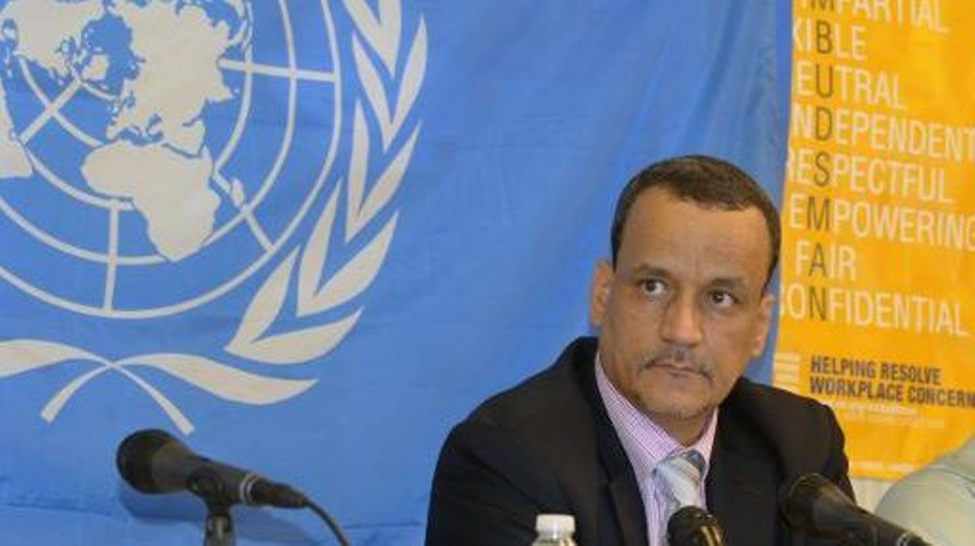 Le nouvel émissaire de l'ONU pour le Yémen, Ismaïl Ould Cheikh Ahmed, à Monrovia au Liberia, le 7 janvier 2015 
