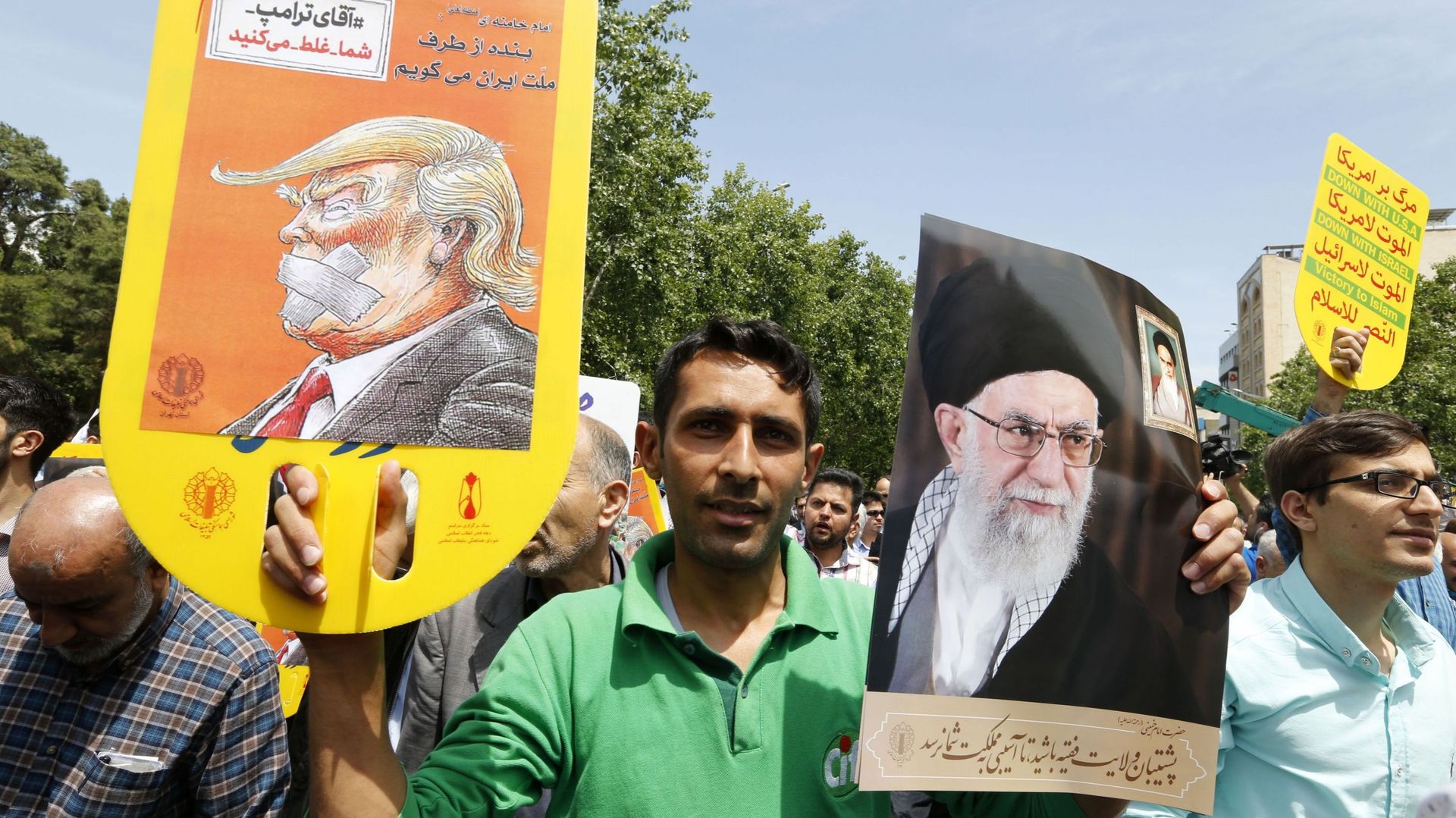 Manifestation anti-Trump à Téhéran, en mai 2018