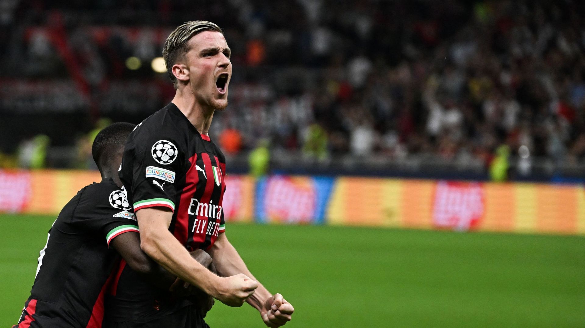 Alexis Saelemaekers avec le Milan AC.