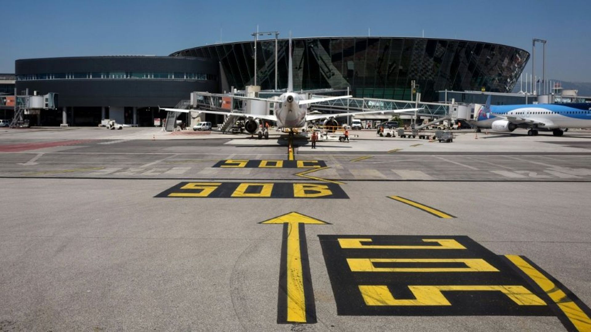 Le terminal 1 de l'aéroport international de Nice Côte d'Azur le 25 juillet 2019