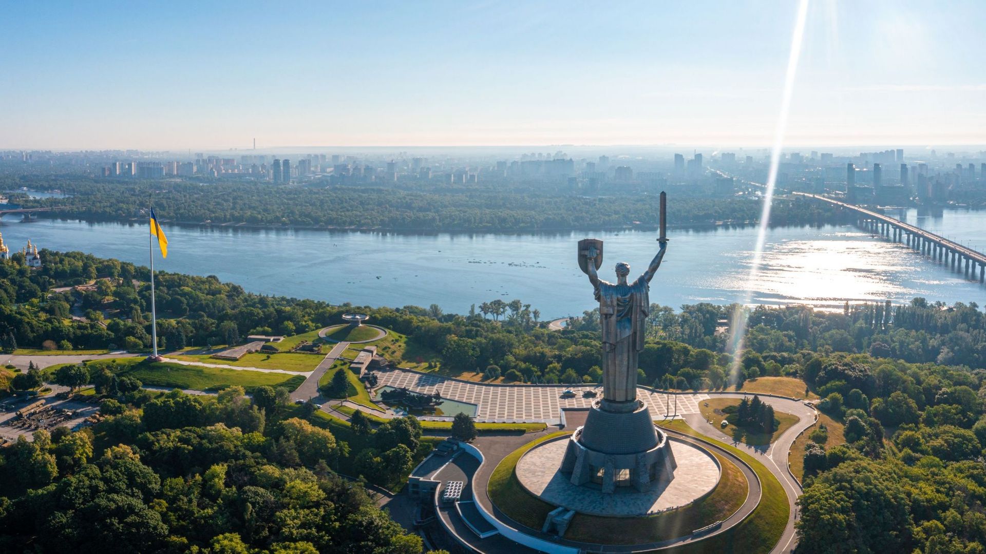 The Mother Motherland Monument In Kiev.