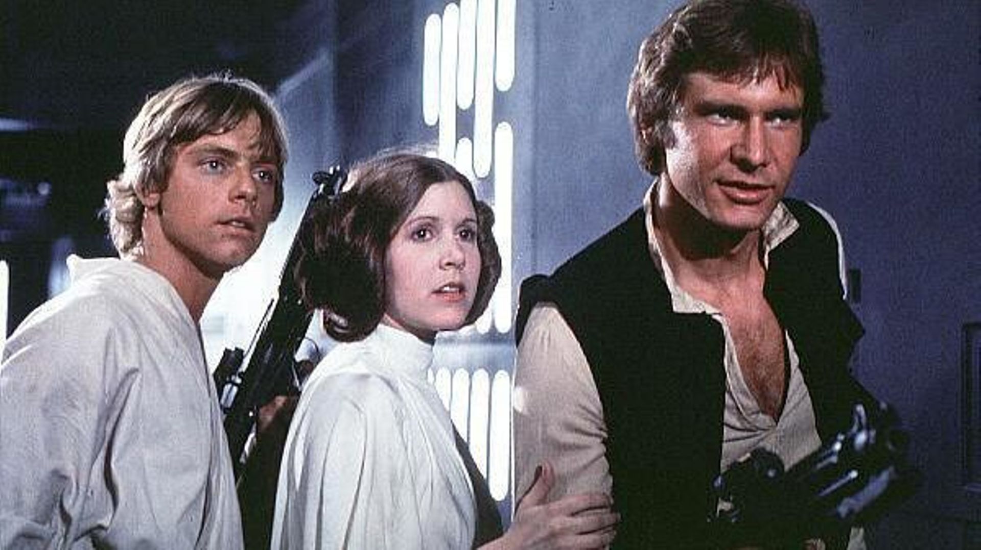 Luke, Leia et Han Solo dans "Star Wars, Episode IV: Un nouvel espoir"