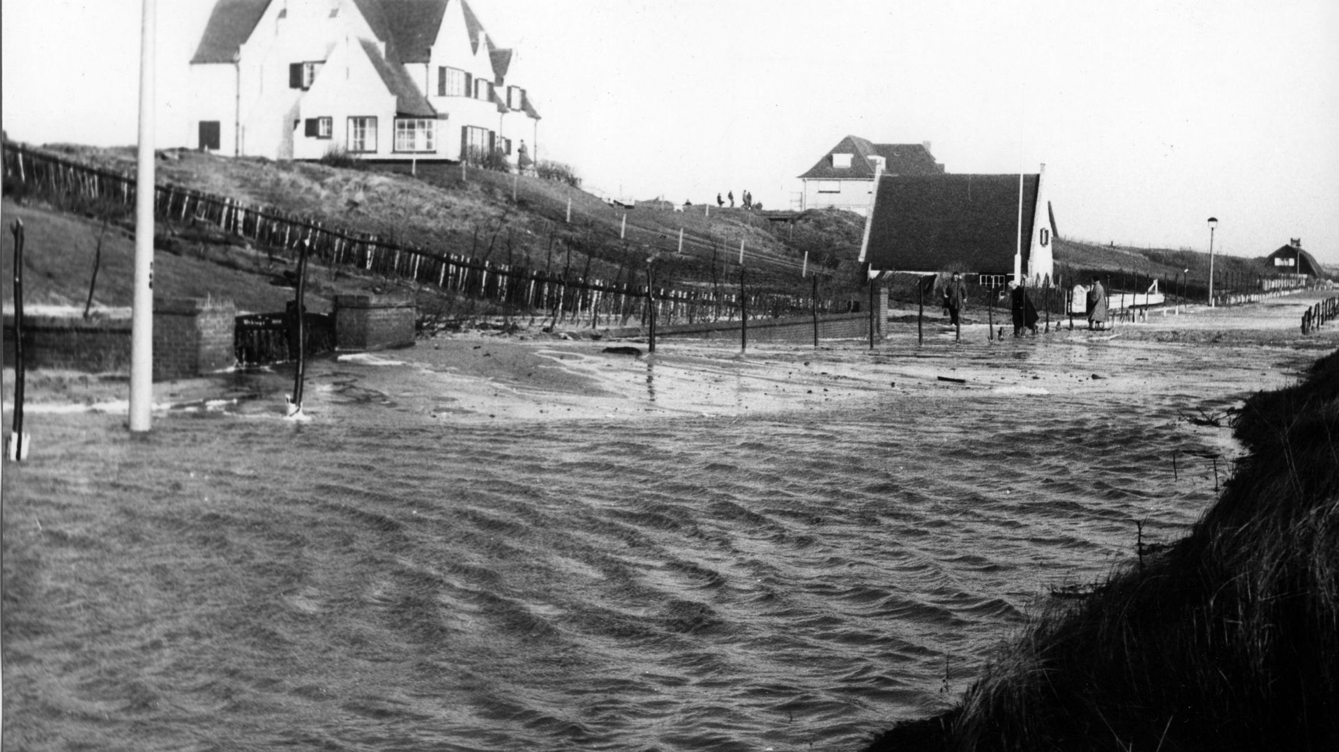 Une rue inondée à Knokke