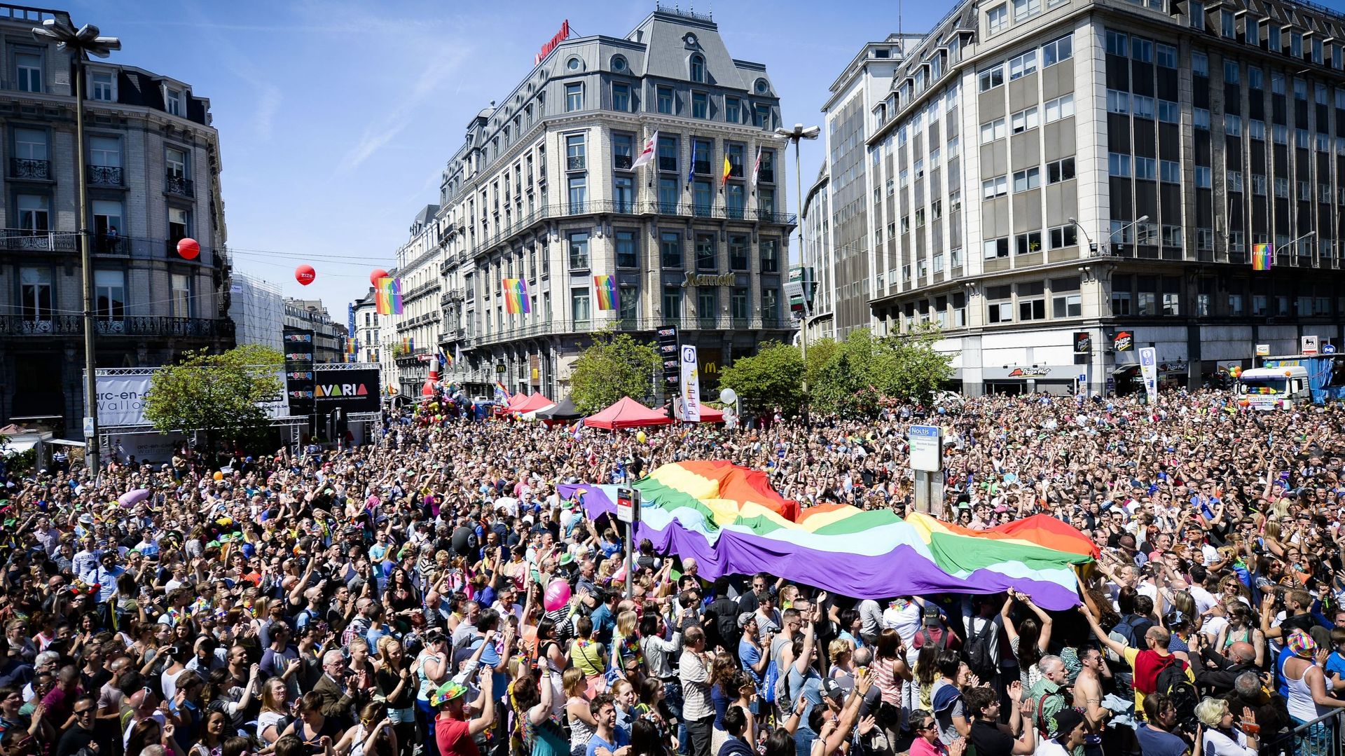 Bruxelles aux couleurs de la Belgian Pride, en mai dernier