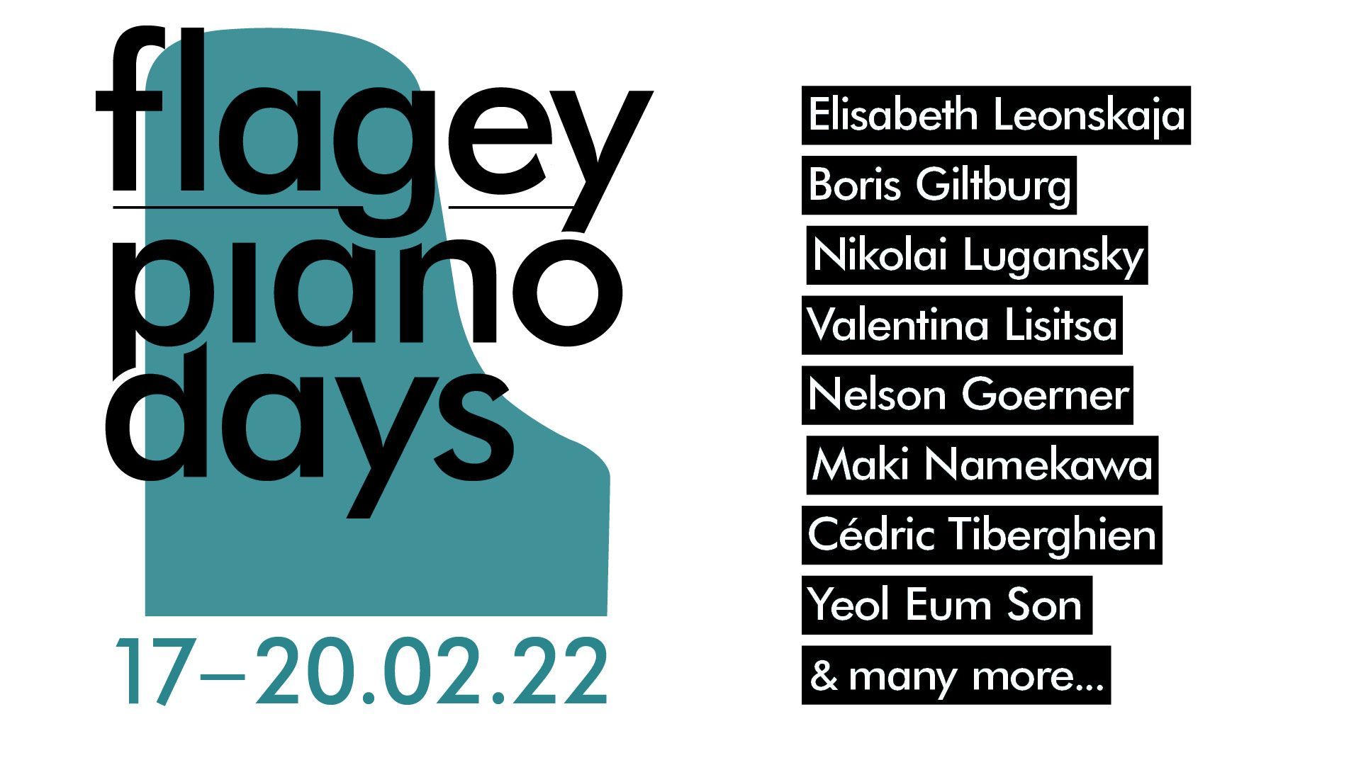 L’affiche des Flagey Piano Days