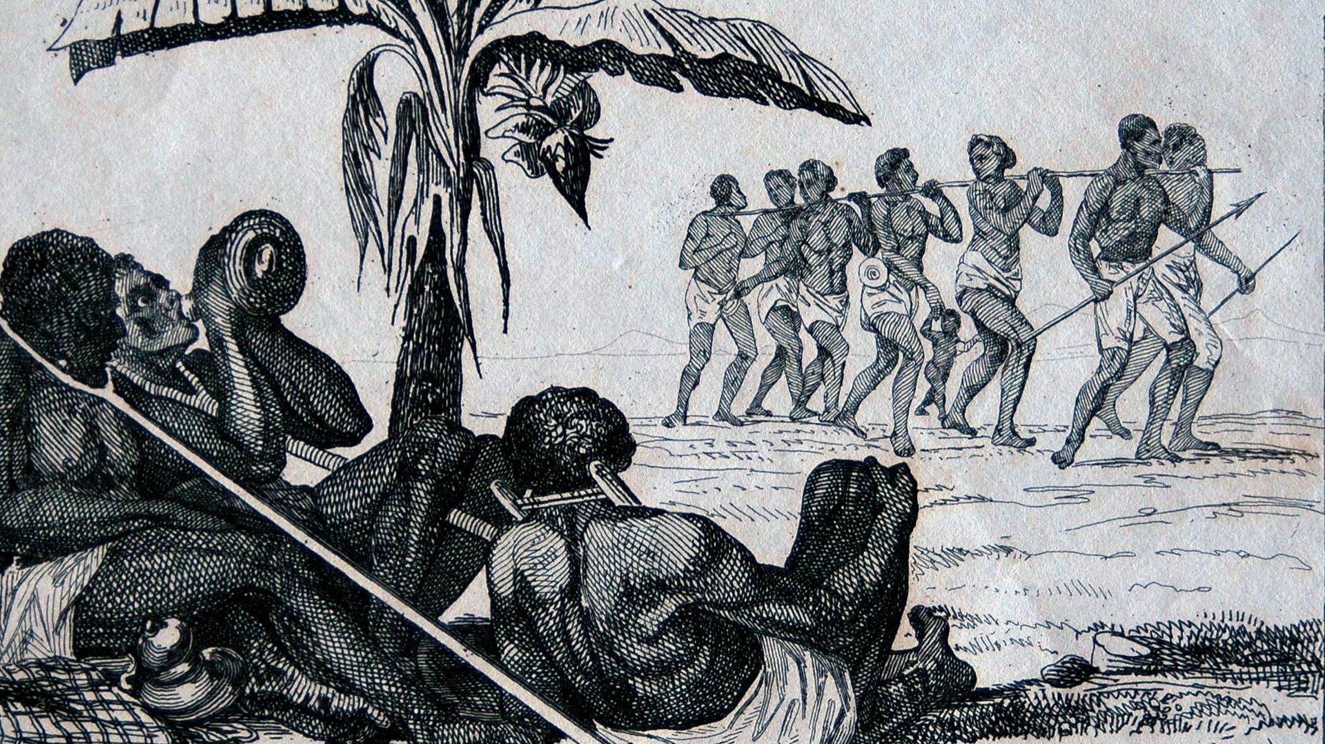Image d'illustration : esclaves sur l'île de Gorée au Sénégal, non datée.