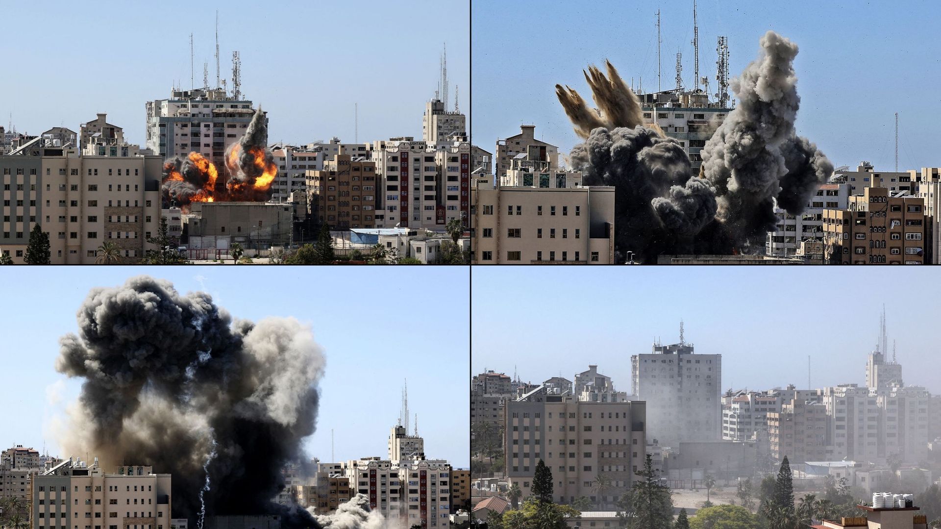 Le 15 mai 2021 l’intensification des violences entre Gaza et Israël conduit au bombardement de la tour Jala qui abrite des médias internationaux comme Al-Jazeera et AP.