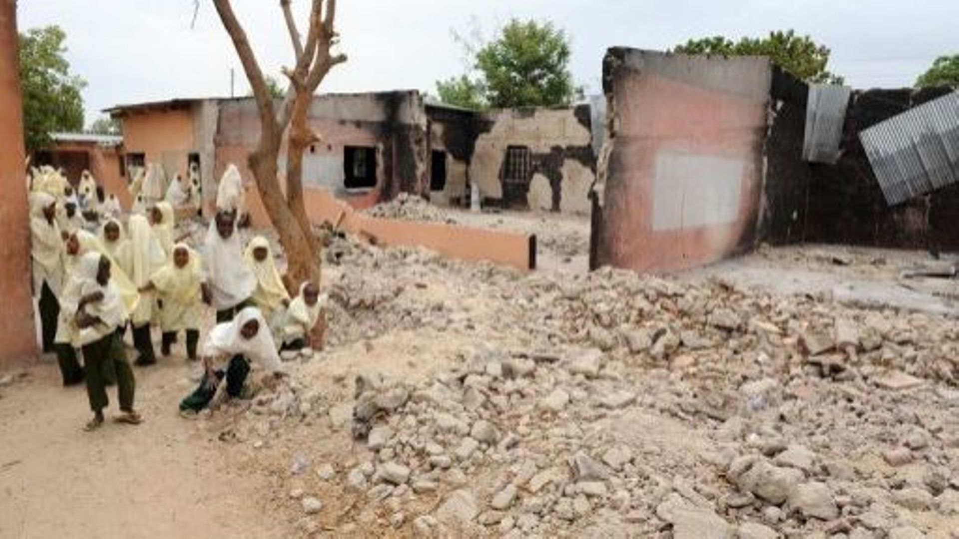 Une école de Maiduguri, brûlée le 12 mai 2012, par les islamistes du groupe Boko Haram