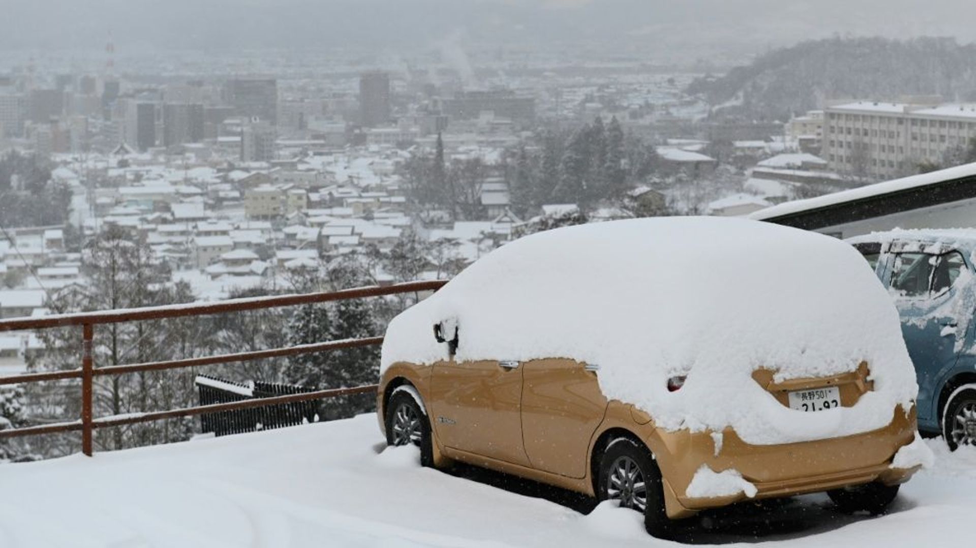 Chutes de neige à Nagano, le 25 janvier 2023