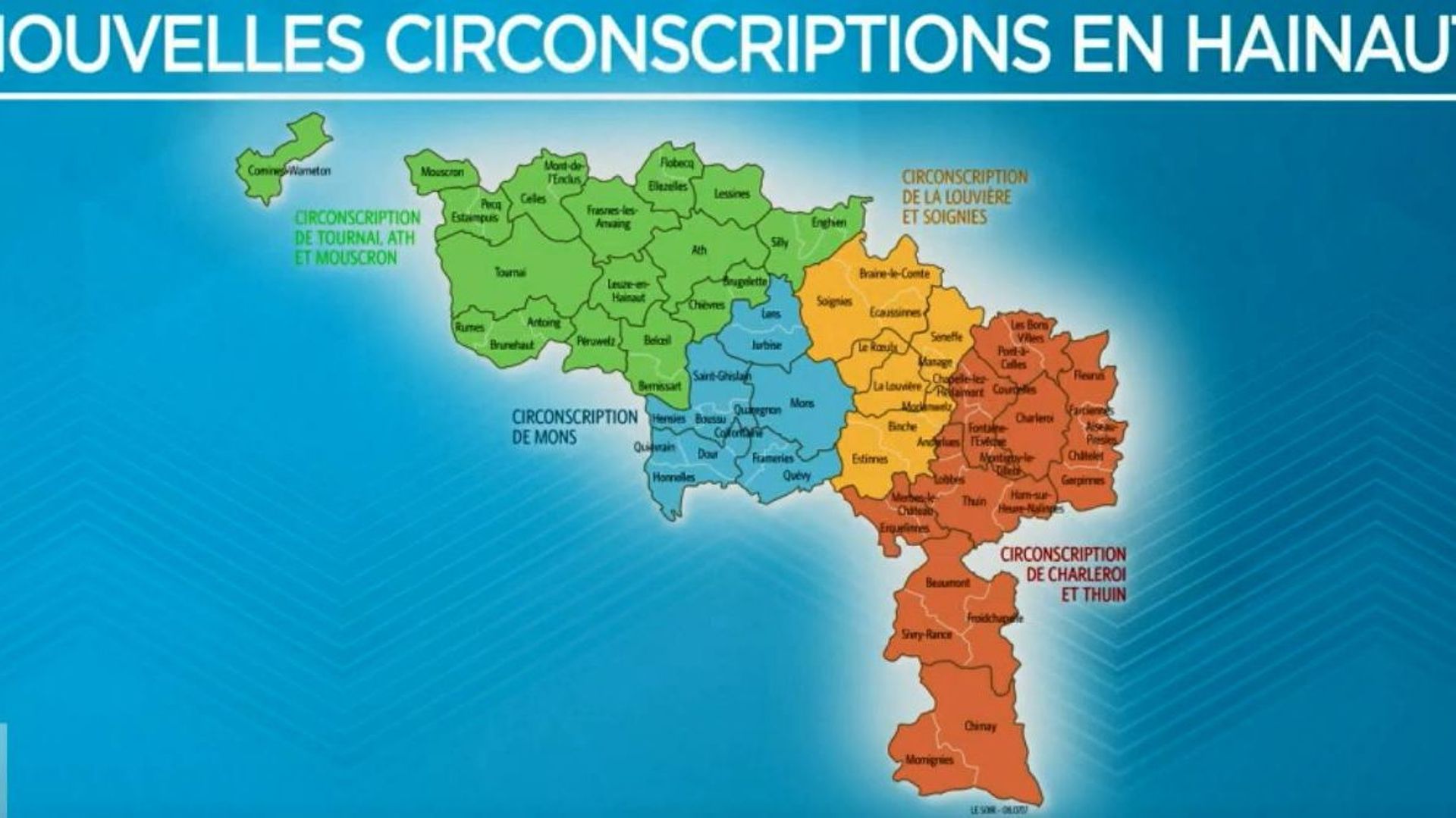 Les circonscriptions électorales pour le scrutin du 26 mai 2019 RTBF