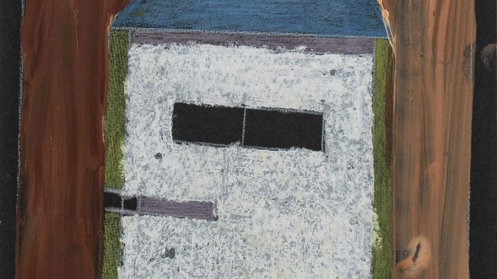 Paul Duhem,  Pastels gras, crayons de couleur peinture à l'huile sur papier noir
