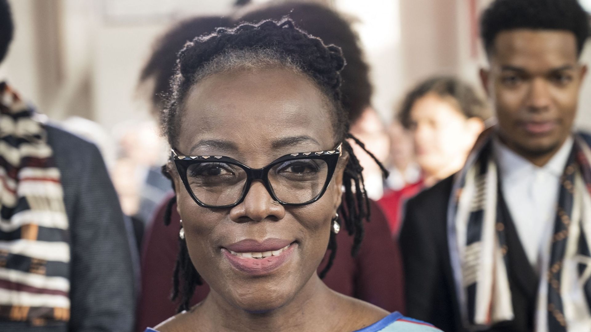 L’écrivaine et cinéaste zimbabwéenne Tsitsi Dangarembga est lauréate cette année du Prix de la paix de l’association allemande des libraires. Photo prise lors de la cérémonie de remise des prix à Francfort-sur-le-Main, le 24 octobre 2021.