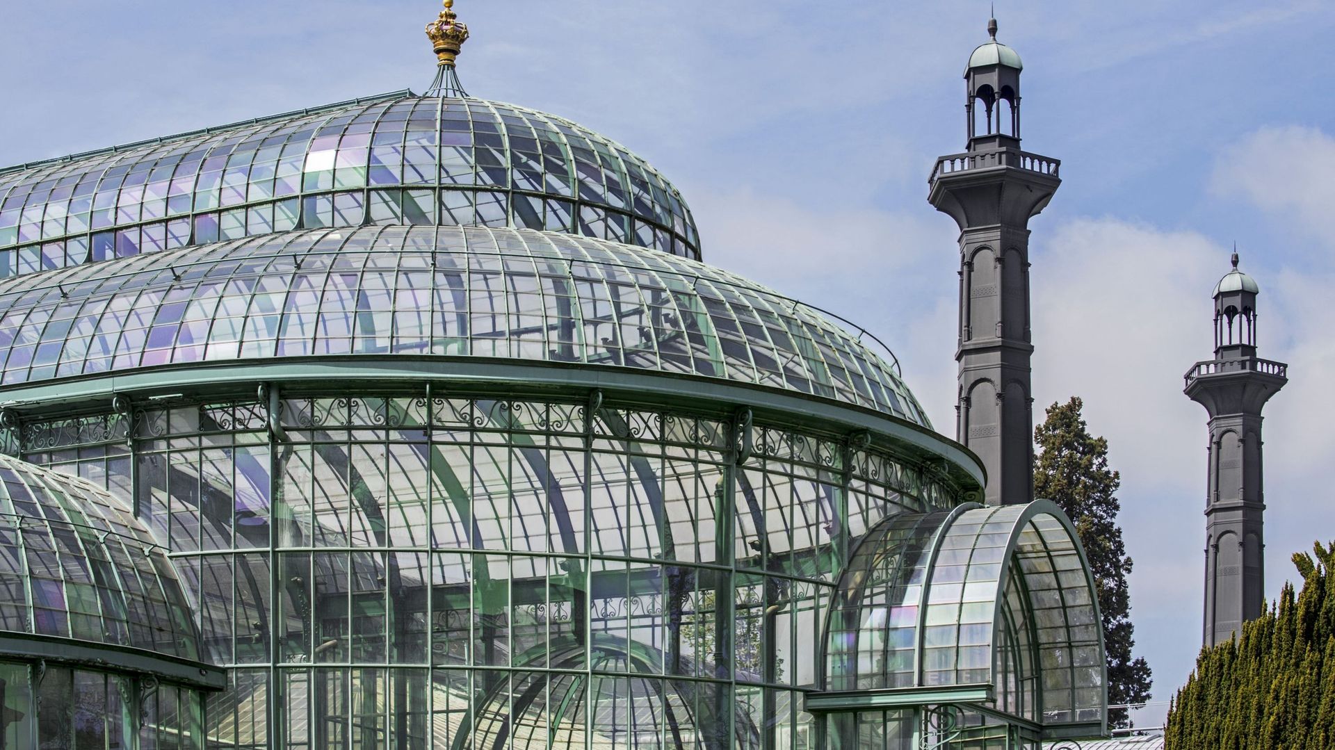 Royal Greenhouses of Laeken in Art Nouveau style