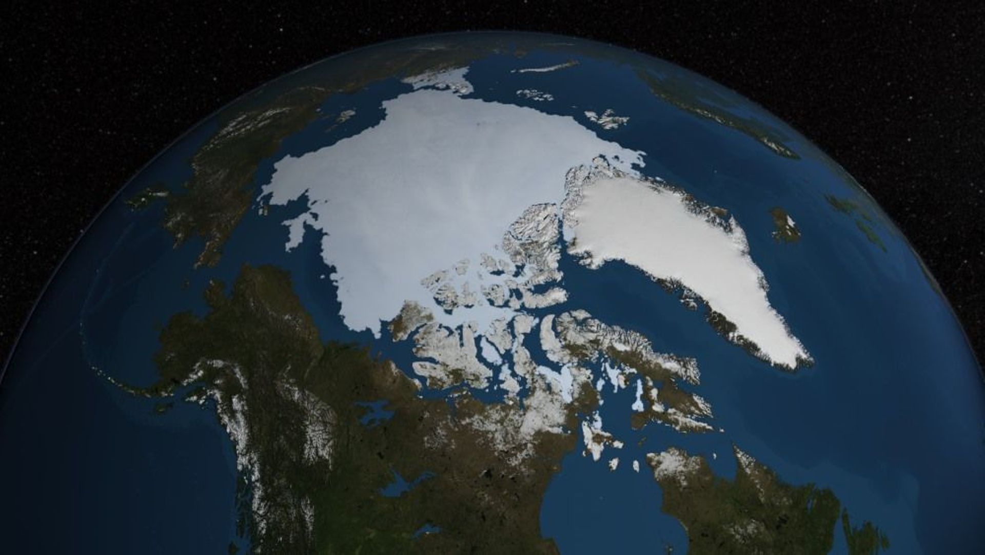 Visualisation de la couverture glaciaire en Arctique cet été