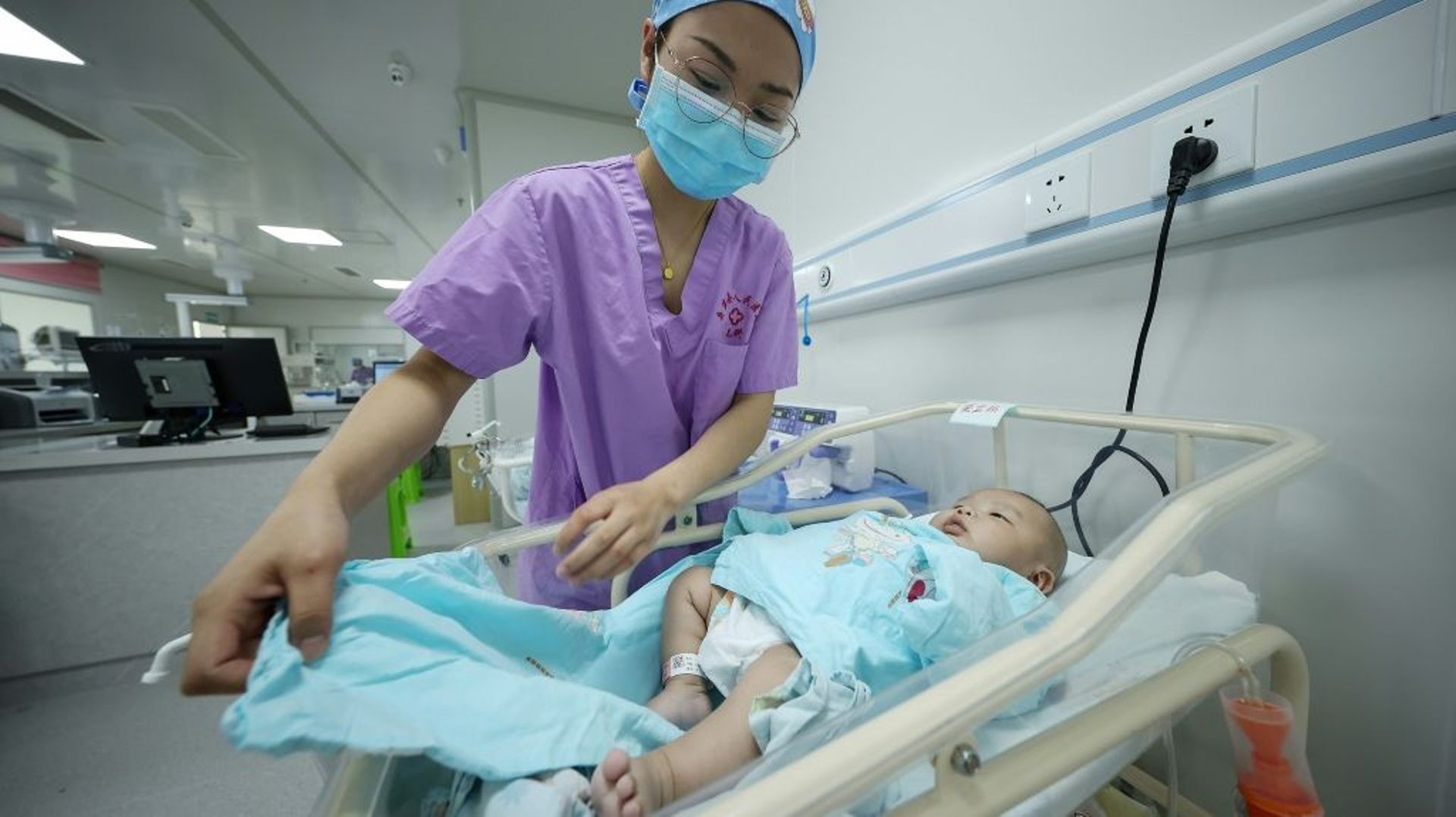 Dans une maternité de Danzhai, dans le sud-ouest de la Chine, le 11 mai 2021