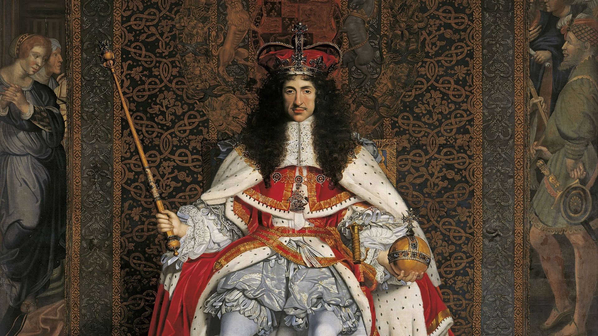 Portrait de Charles II d'Angleterre (1630-1685), vers 1676. Trouvé dans la Collection of Royal Collection, Londres. Artiste Wright, John Michael (1617-1694).