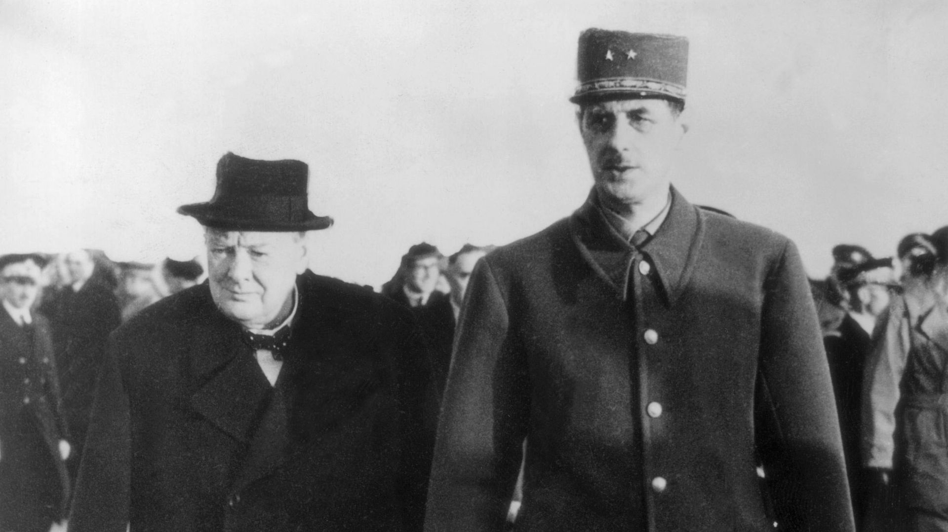 Winston Churchill et Charles de Gaulle, en 1944