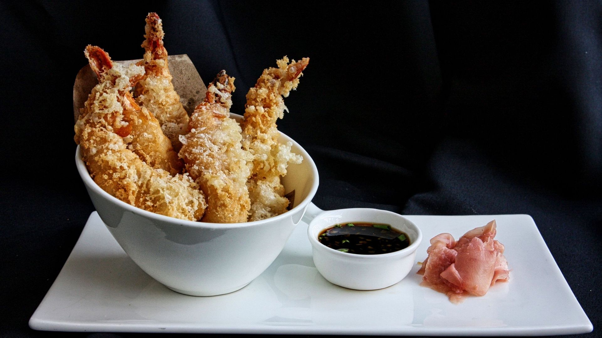 Expresscette de Candice : tempura de crevettes et sauce au gingembre