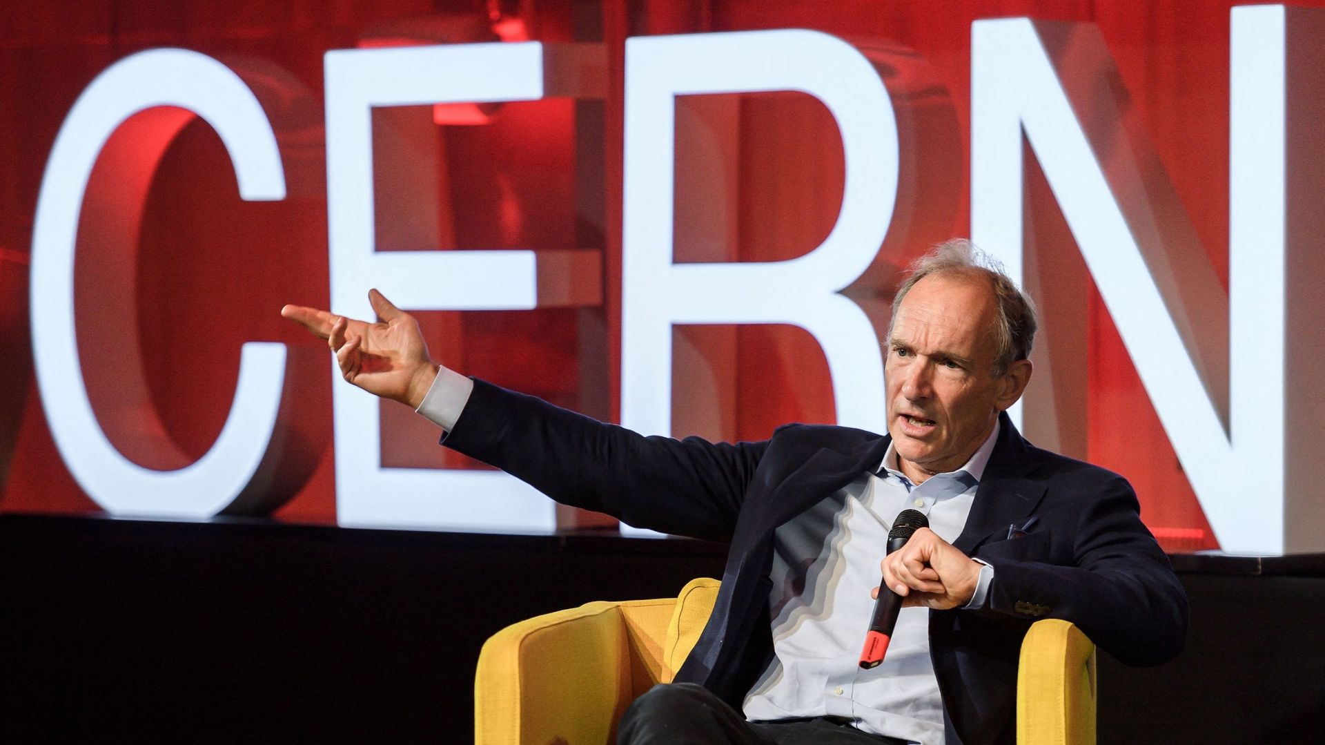 Tim Berners-Lee en 2009, au CERN, lors d’une conférence sur les 30 ans du web.