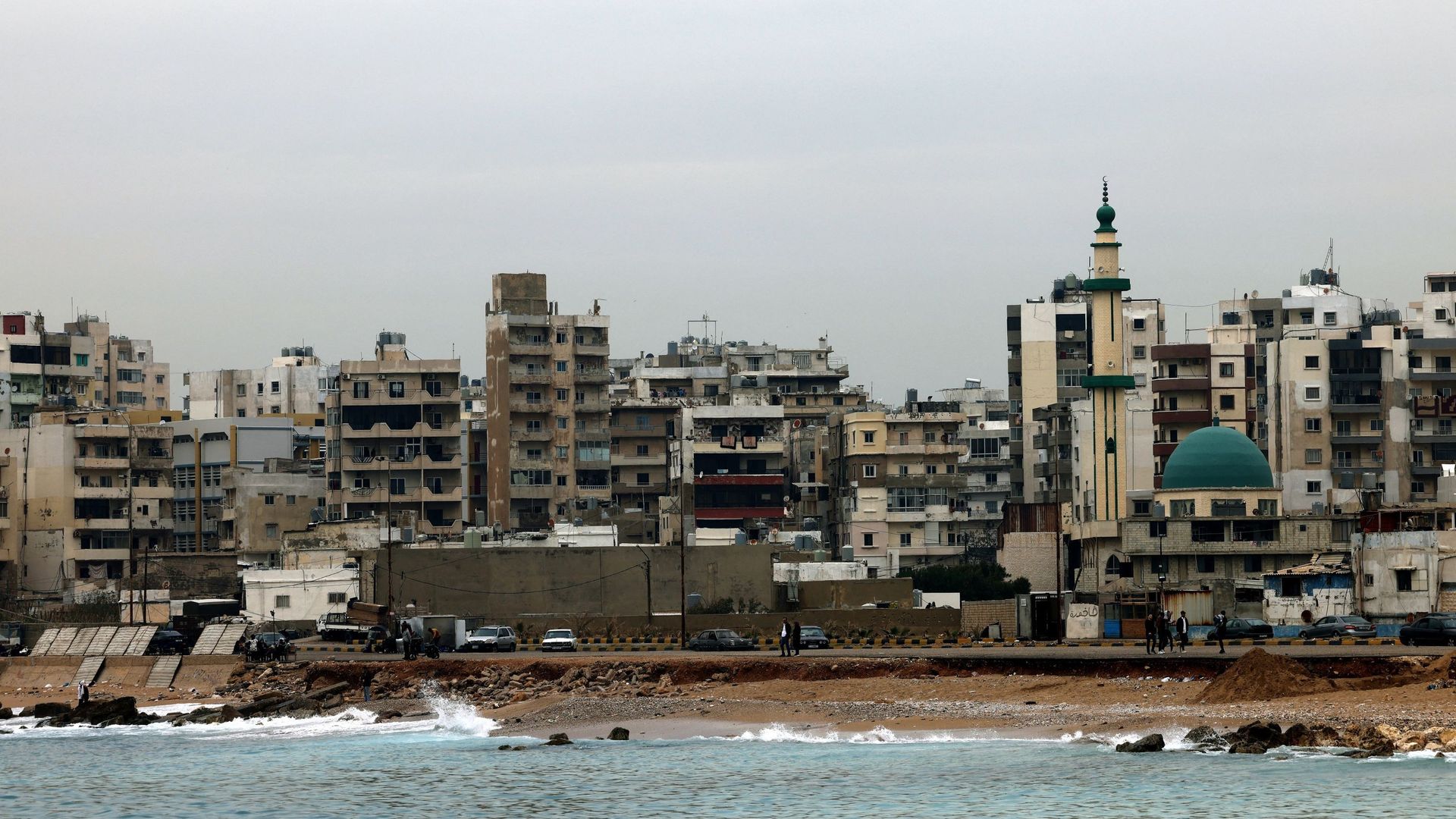 La plage d’al-Mina, dans la ville portuaire de Tripoli, au nord de Beyrouth.