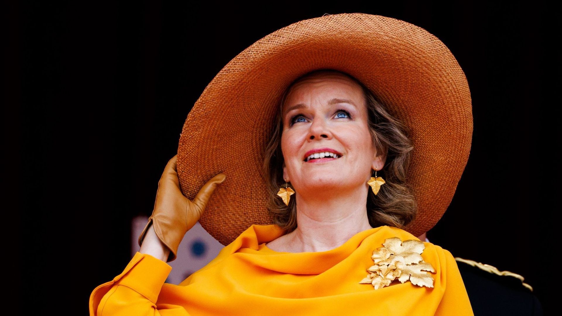 La Reine Mathilde lors de la fête nationale, le 21 juillet 2022.