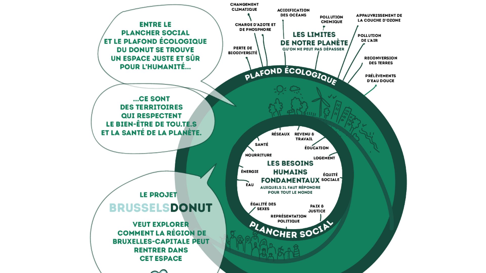 La Région bruxelloise mise sur "la théorie du Donut" pour sa transition économique