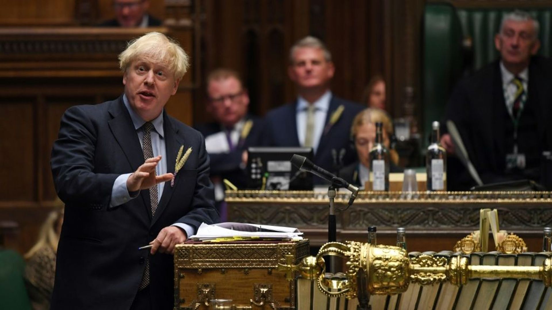Le Premier ministre britannique Boris Johnson devant la Chambre des Communes, le 9 septembre 2020