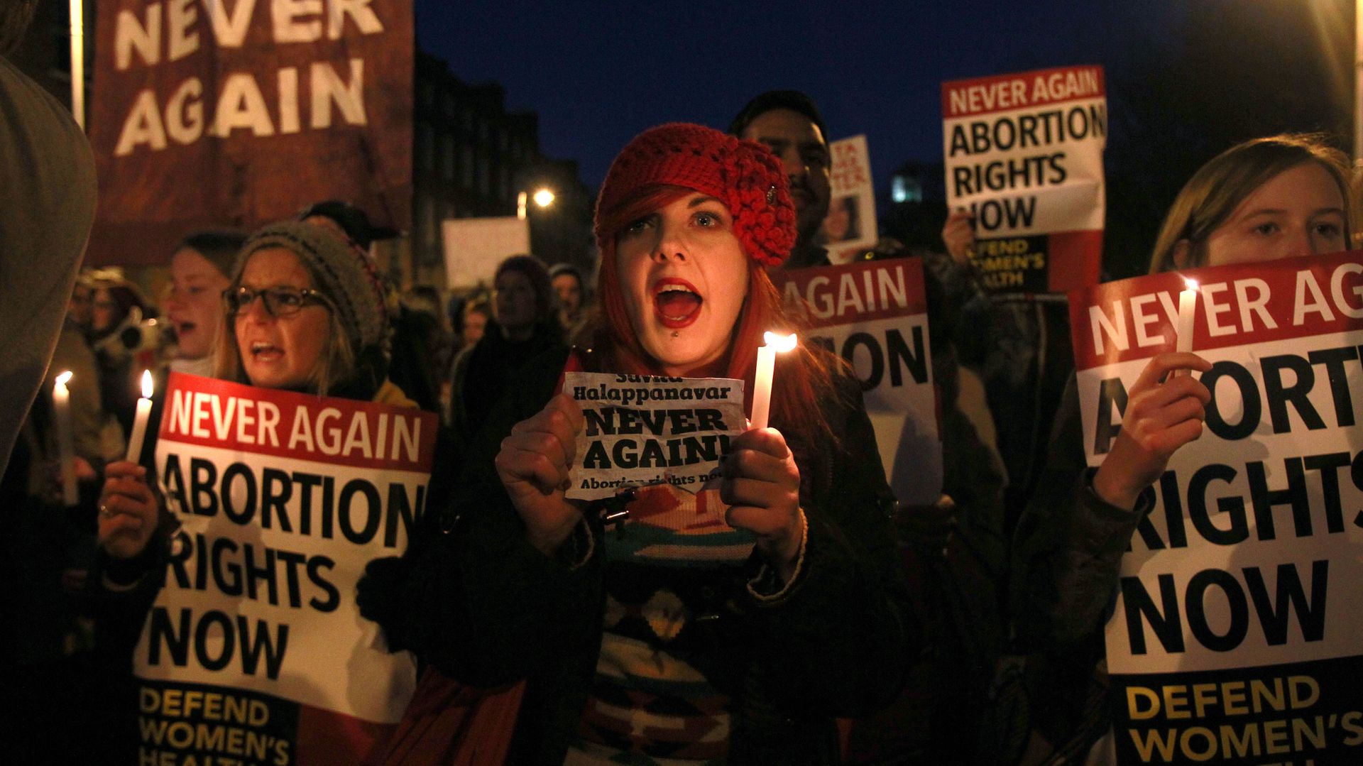 Une manifestation en Irlande, le 17 novembre, pour demander le droit à l'avortement