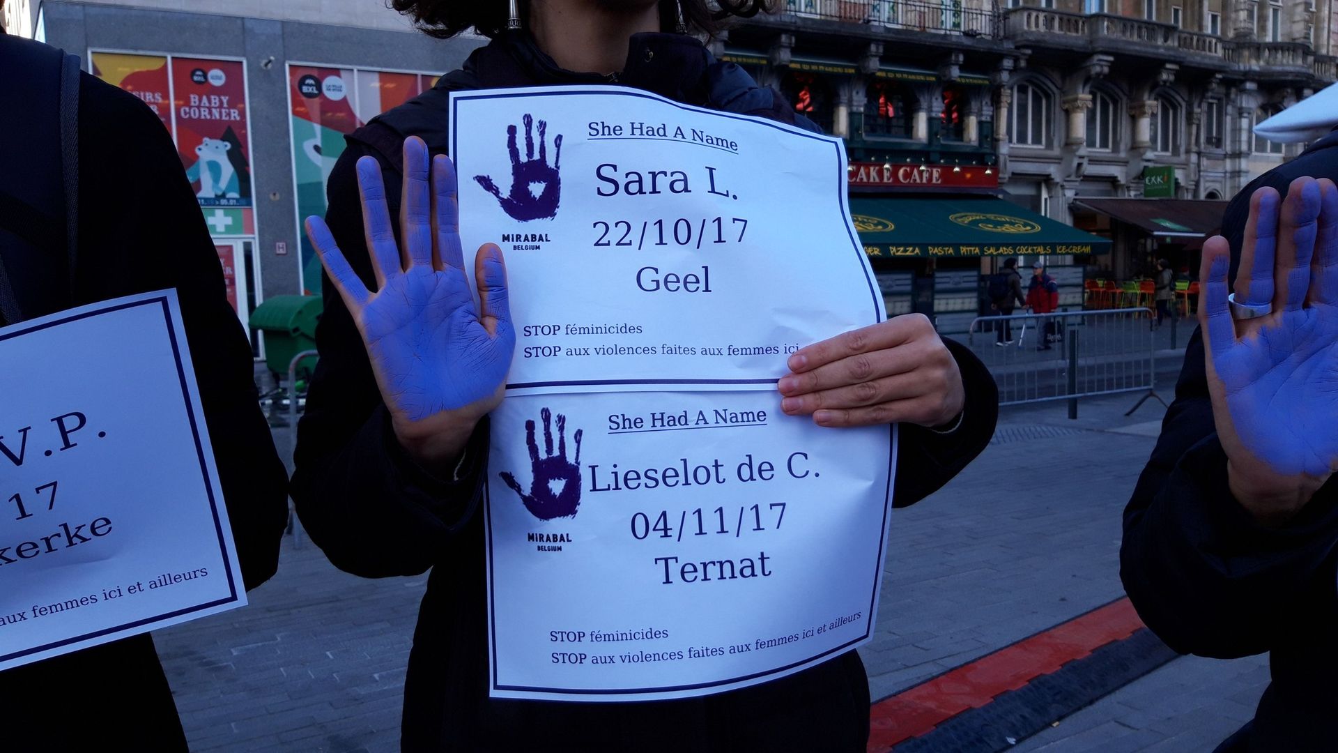Le 25 novembre 2019, lors d'une manifestation pour les victimes de féminicide en Belgique