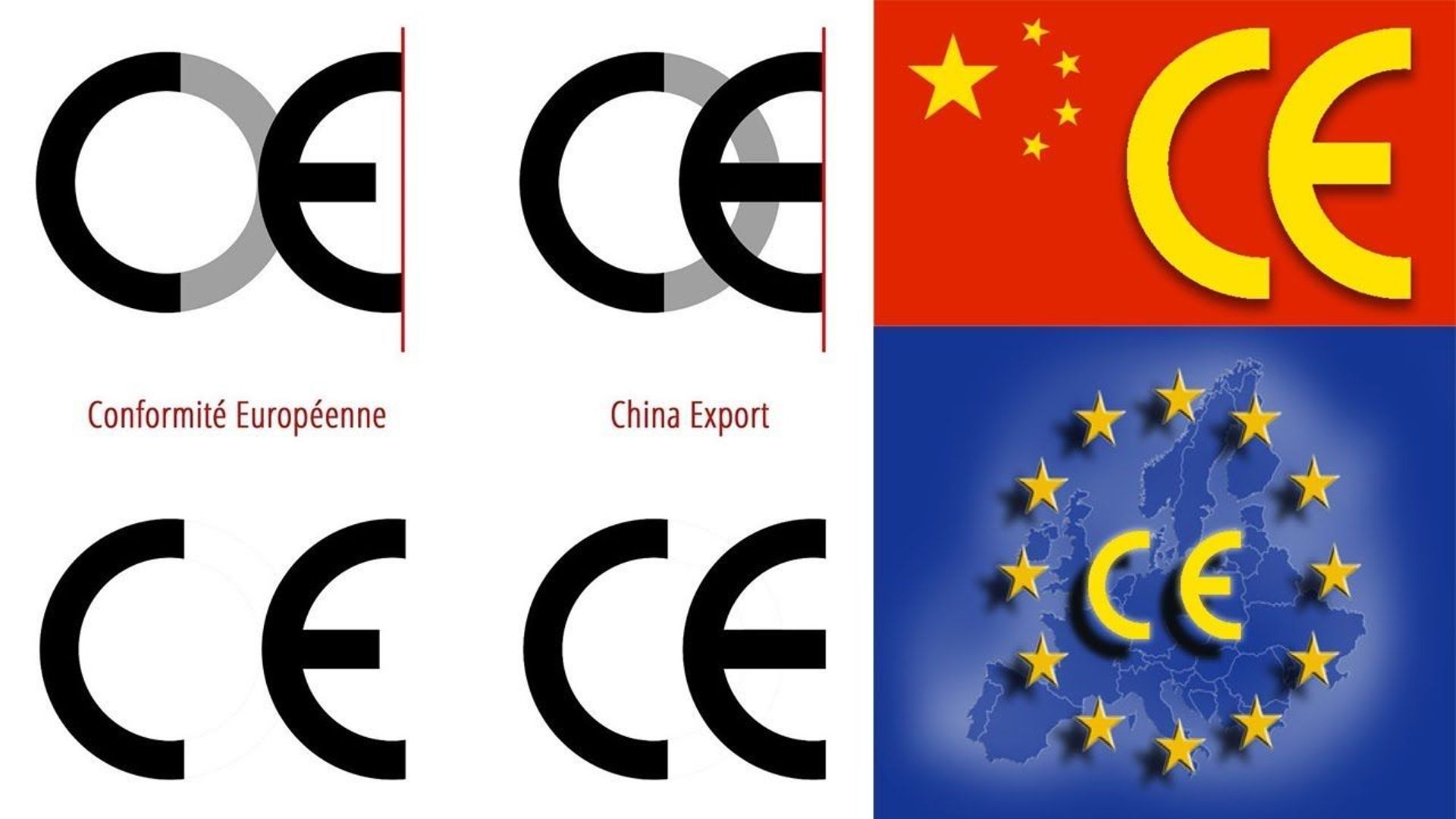 CE logos comparés 