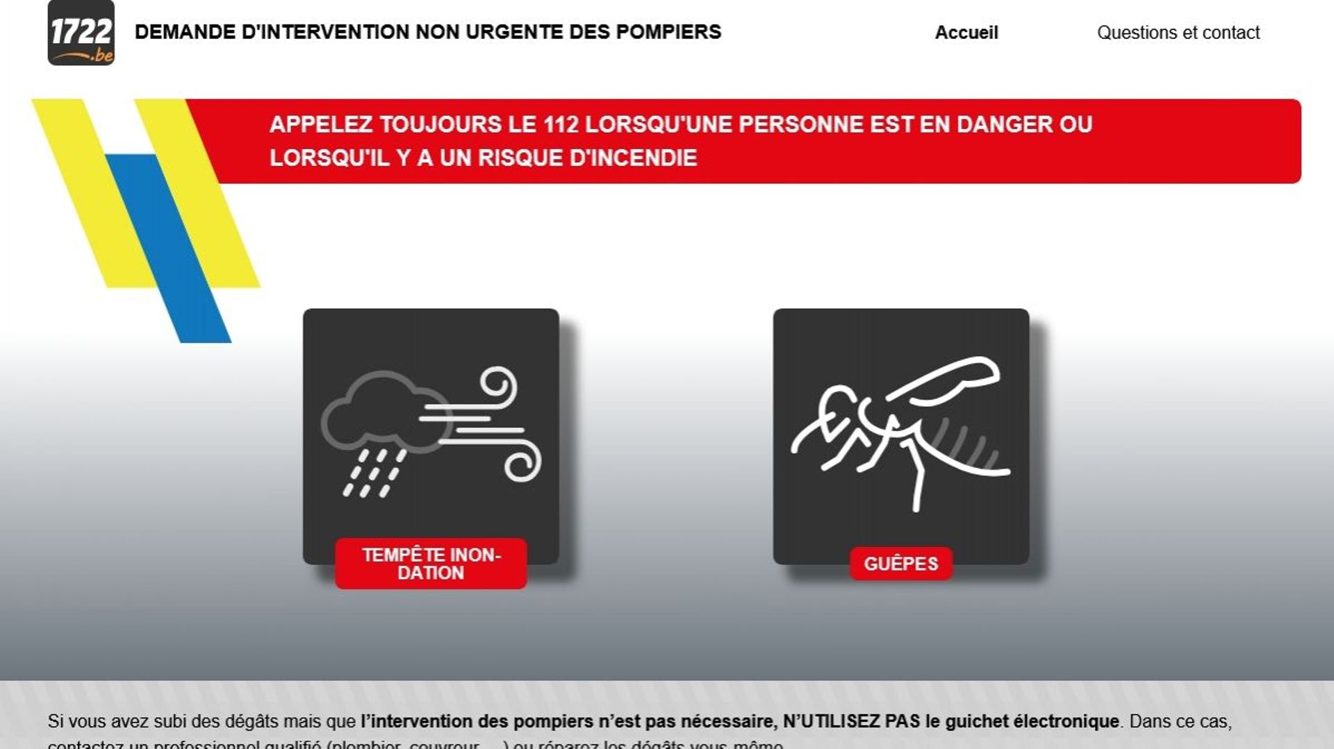 Le numéro 1722 activé en raison du risque de tempête ou d'inondation
