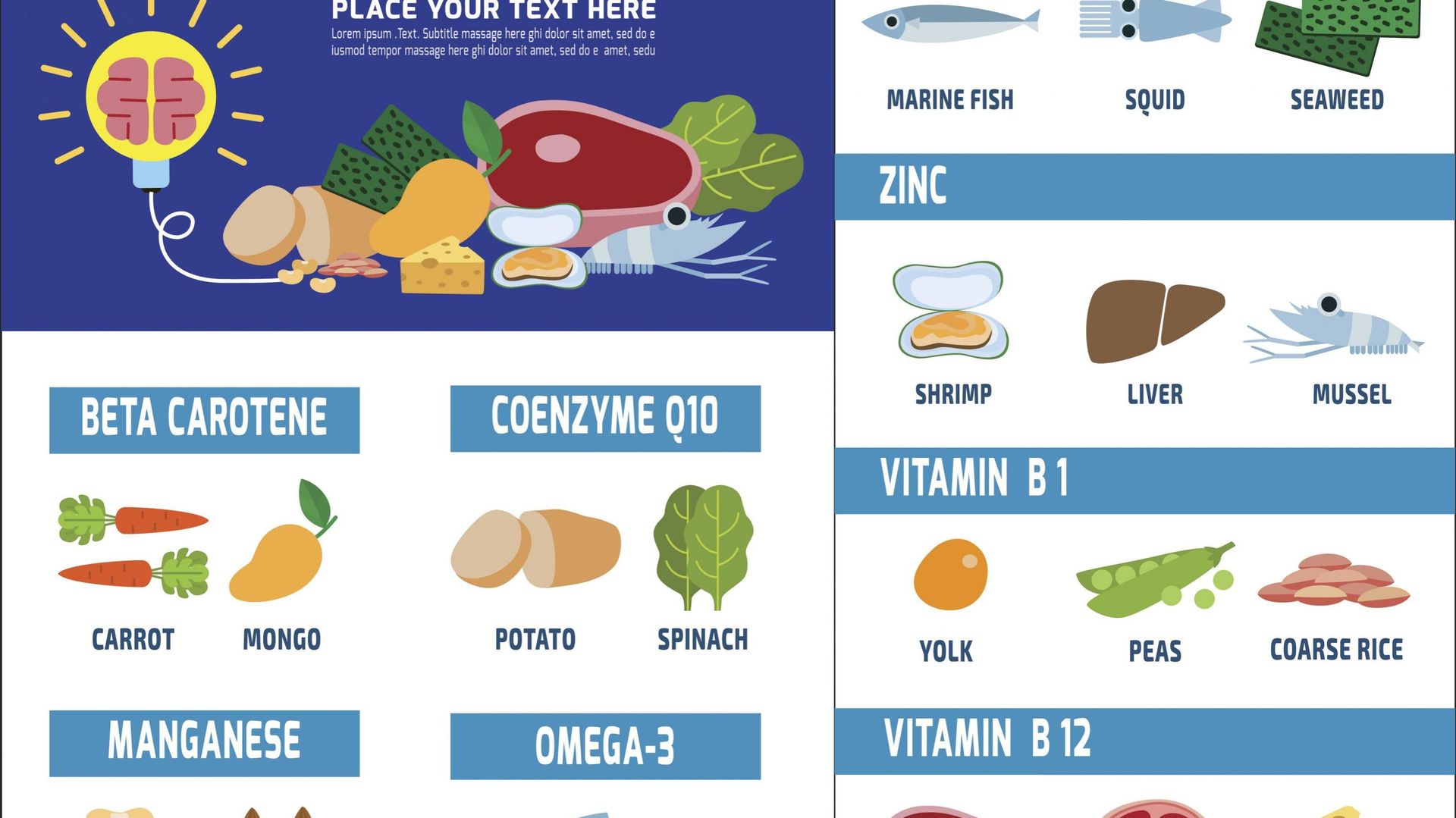 Aliments sains, nutriments et minéraux