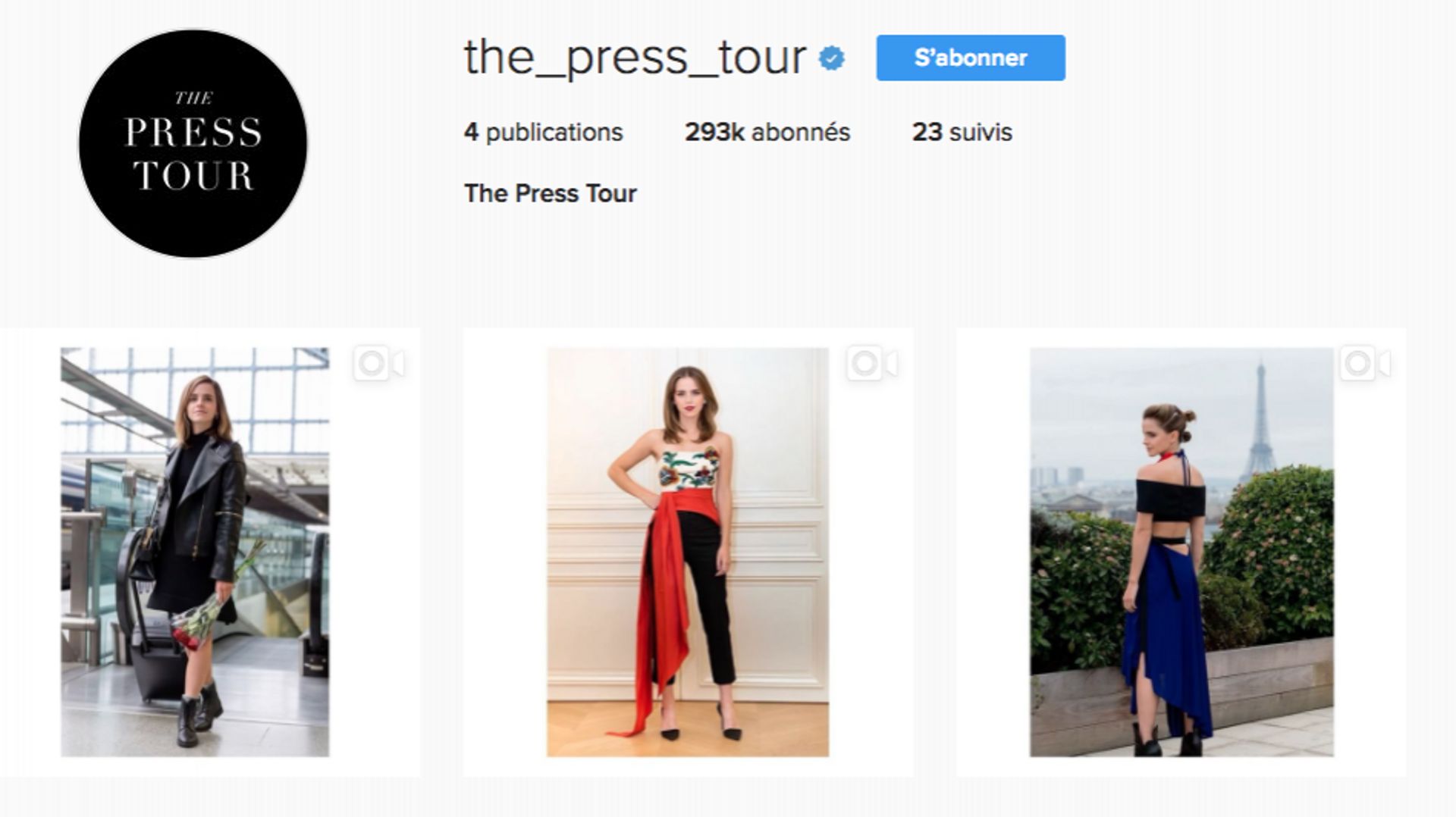 Emma Watson éthique sur Instagram