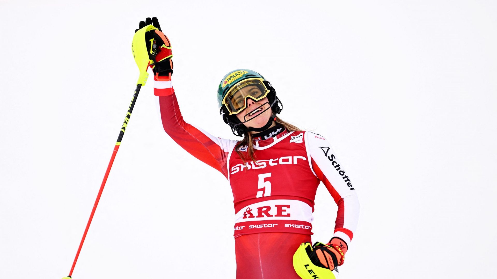 Katharina Liensberger a remporté le slalom de Coupe du monde d'Are.