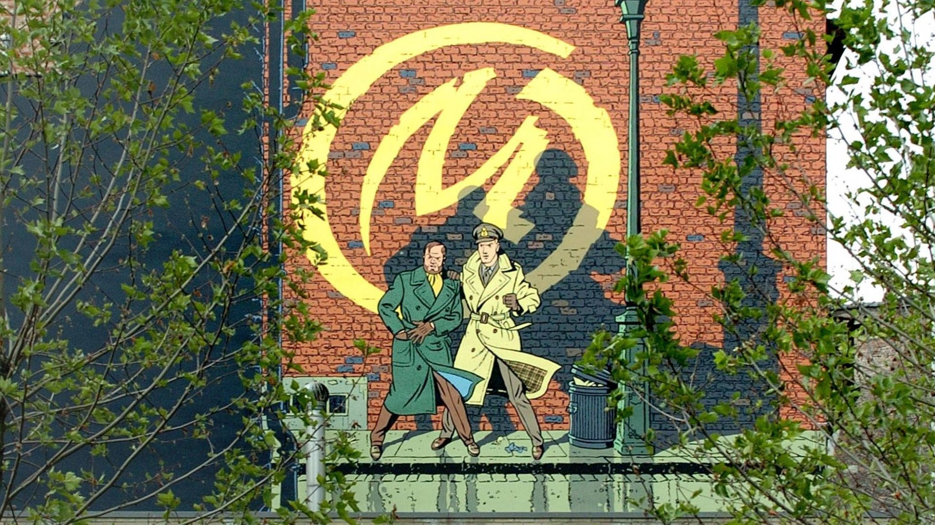 La fresque Blake et Mortimer n'existe plus rue du Houblon. Elle reviendra l'année prochaine rue du Temple. 