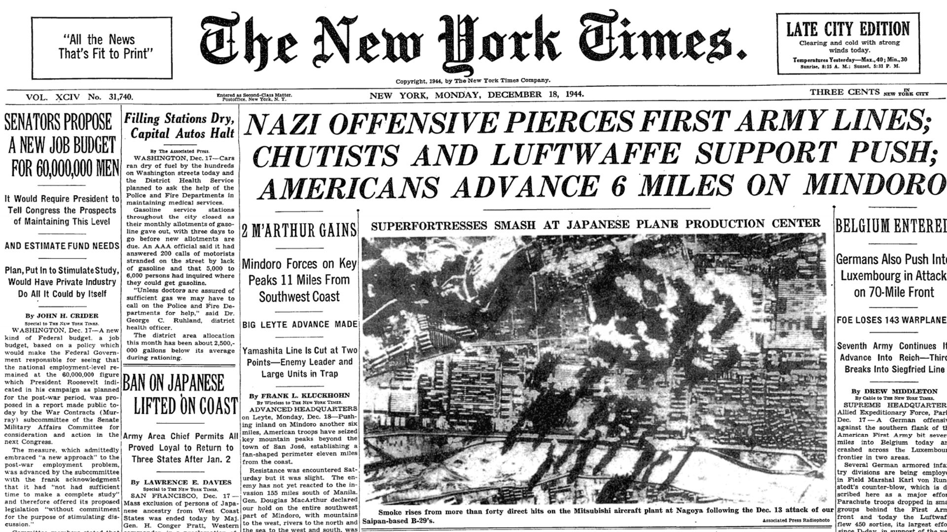 La presse américaine suit de près cette offensive des Ardennes