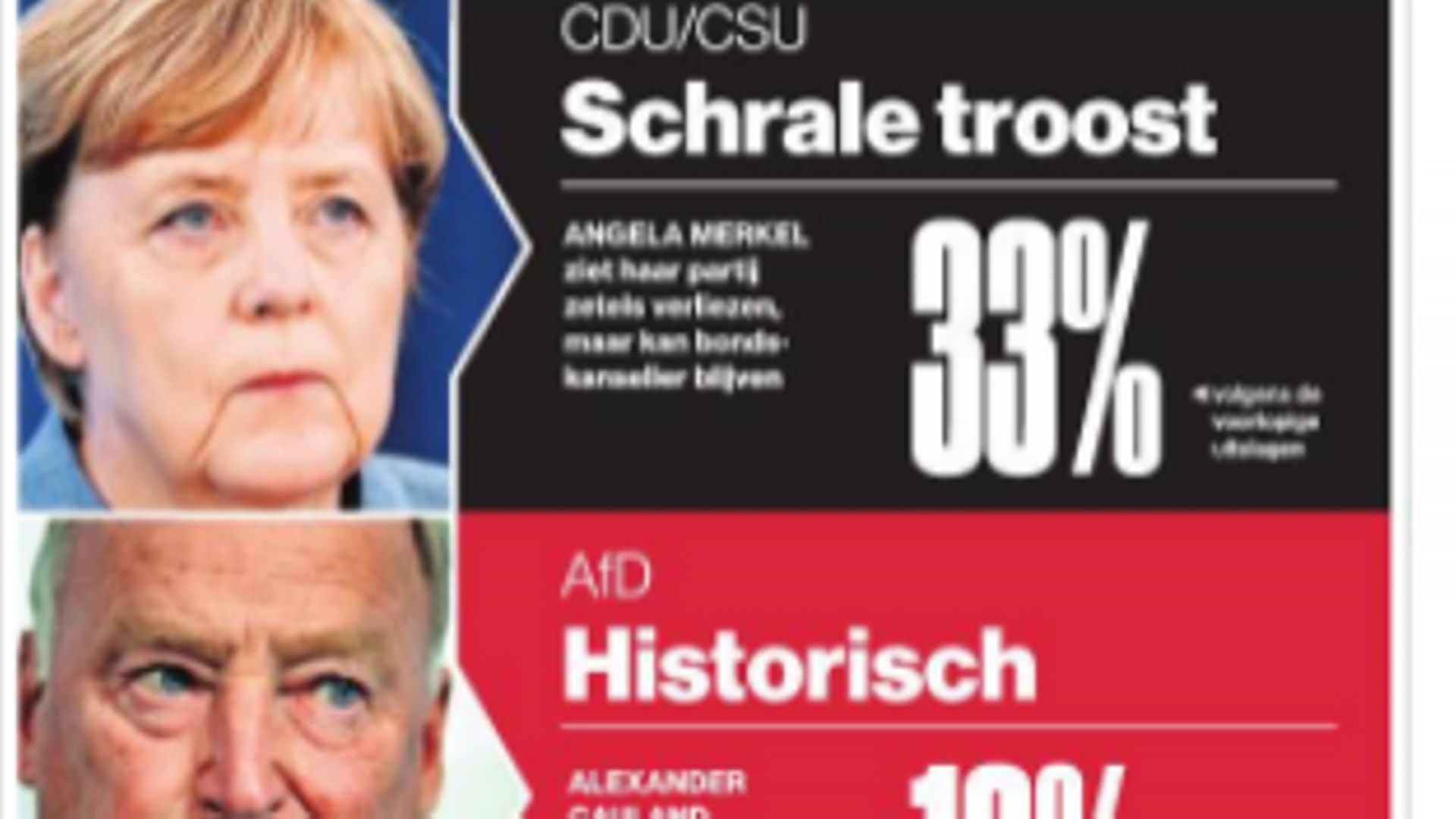 Elections législatives en Allemagne: une victoire "amère" voire "cauchemardesque", selon la presse