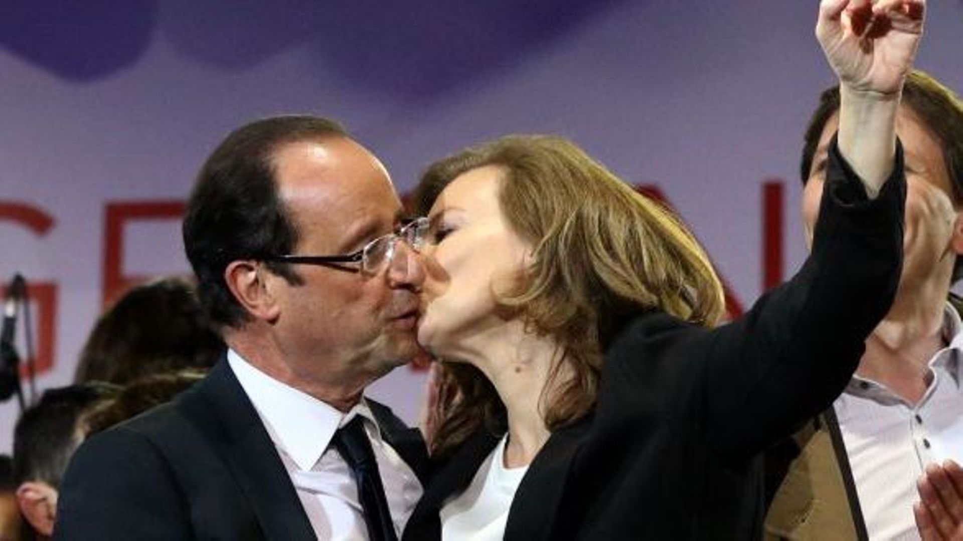 François Hollande et Valérie Trierweiler au soir de la victoire