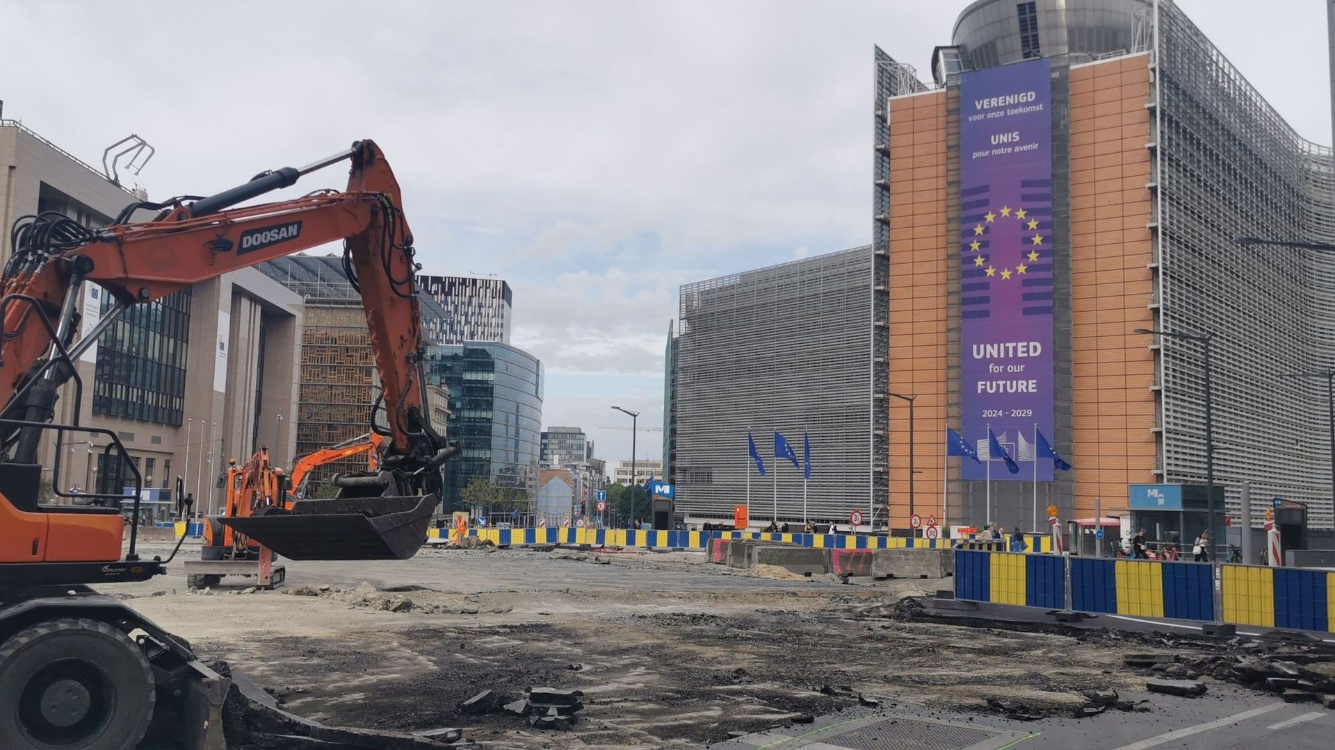 Une nouvelle phase de travaux débute au rond-point Schuman