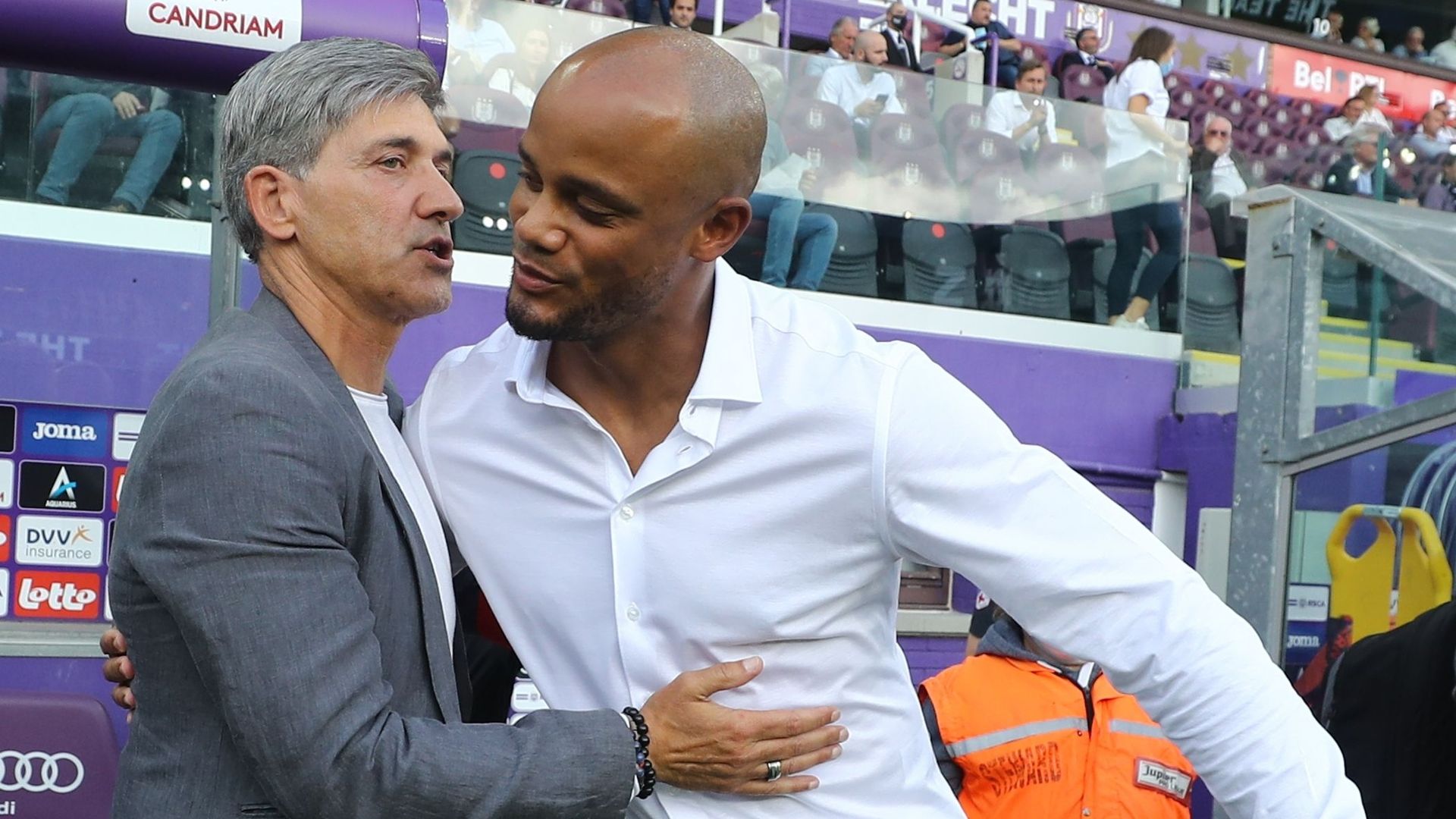Felice Mazzù avec Vincent Kompany
