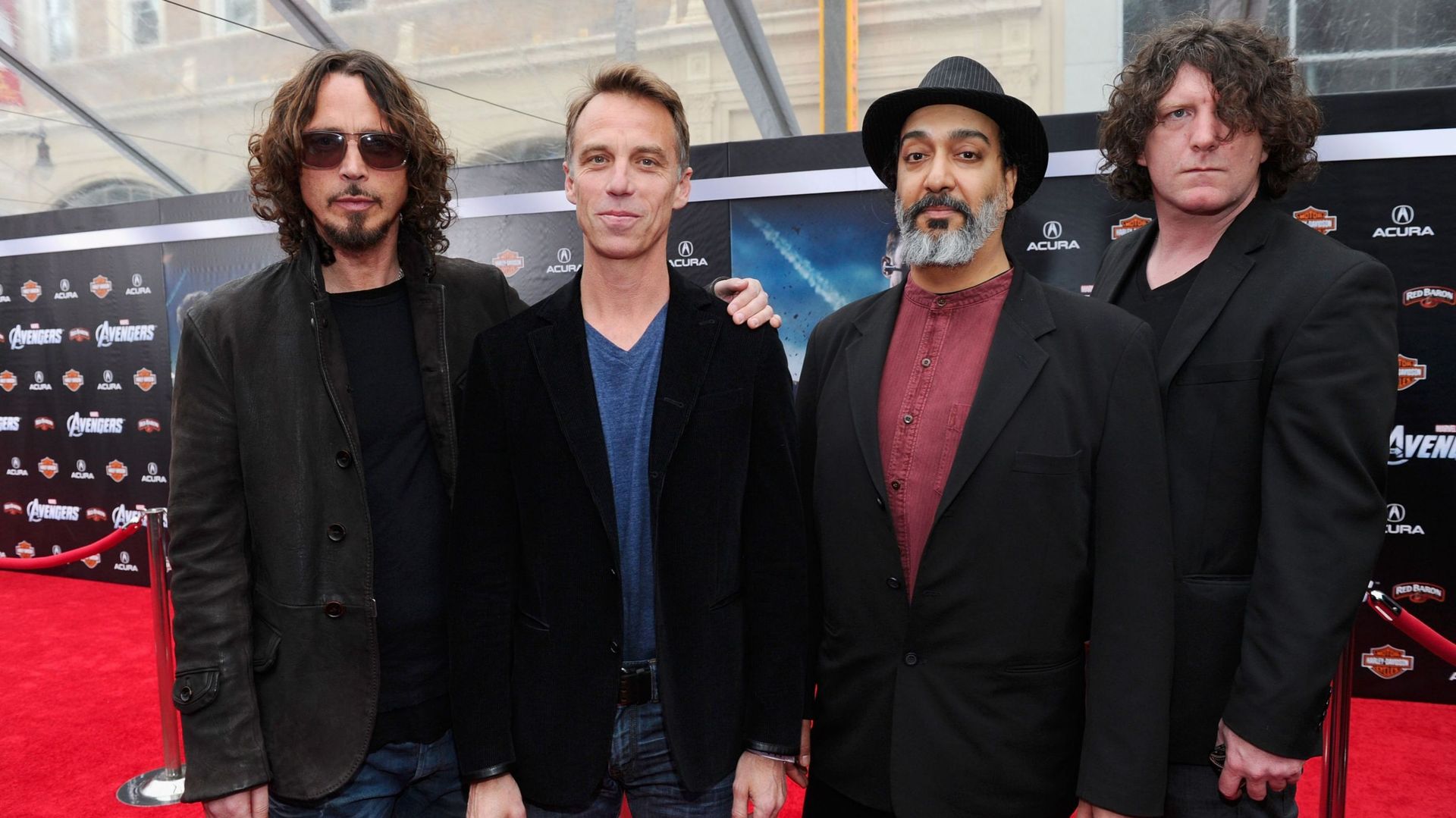Chris Cornell, Matt Cameron, Kim Thayil et Ben Shepherd de Soundgarden 