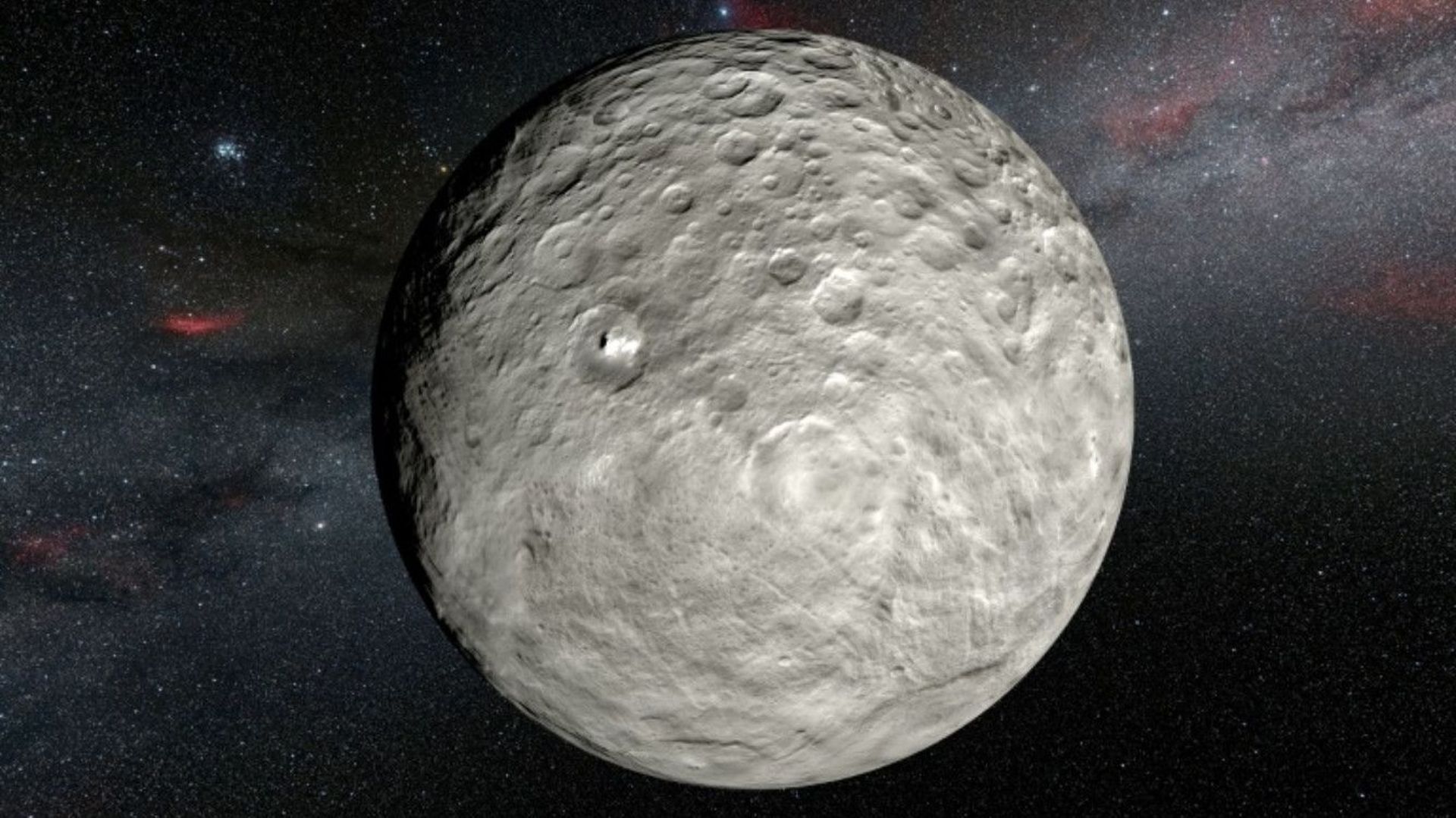Image diffusée le 14 mars 2016 par l'Observatoire européen austral à partir d'images prises par la sonde Dawn de la Nasa montrant la planète naine Cérès.