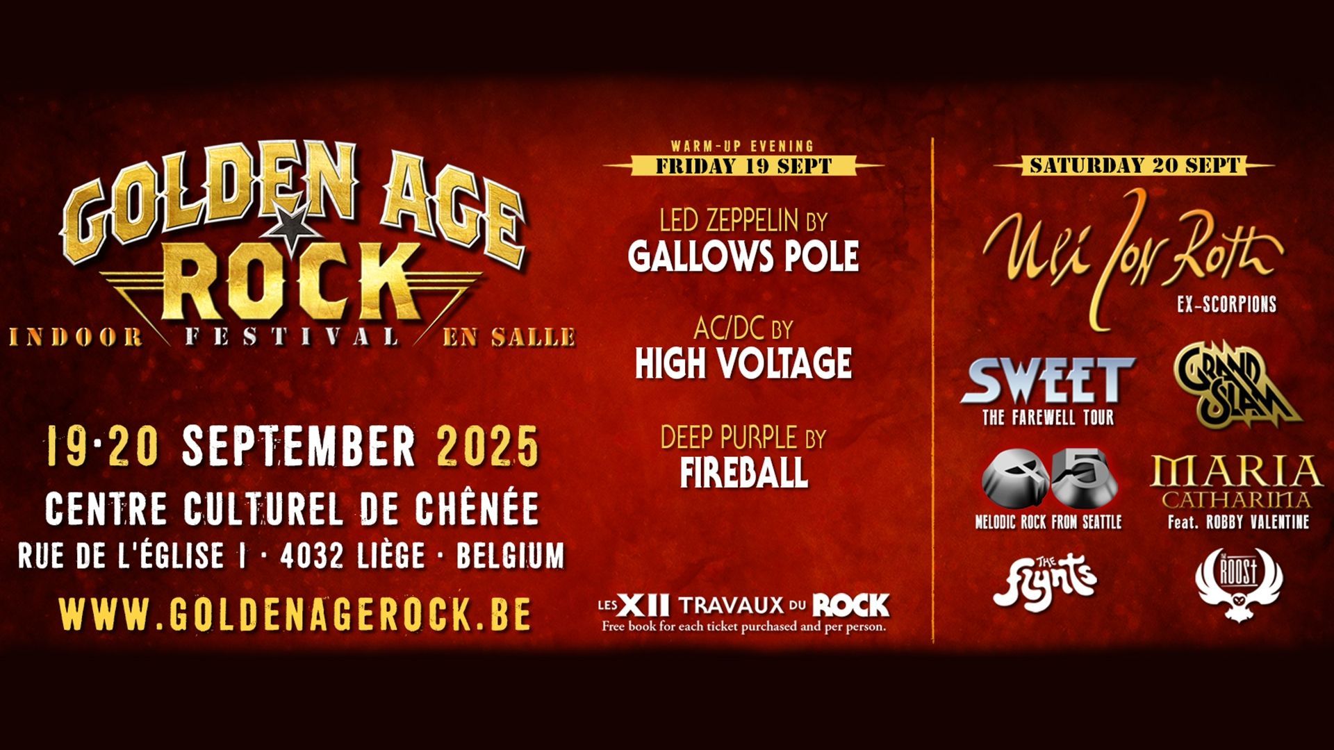 Vos places pour le Golden Age Rock Festival à Liège