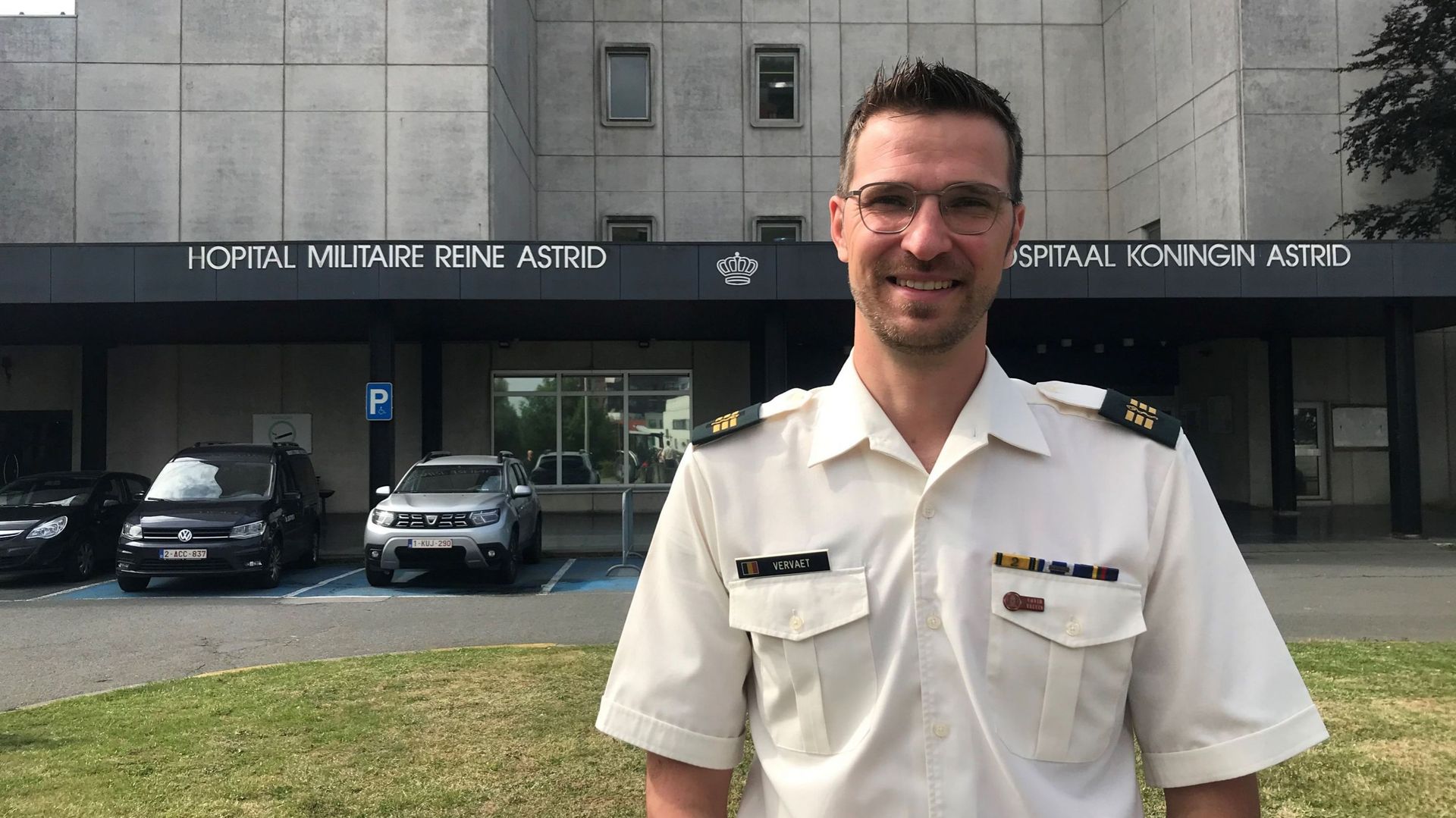 Dario Vervaet, capitaine et coordinateur de l’ancien centre de vaccination covid à l’hôpital royal militaire