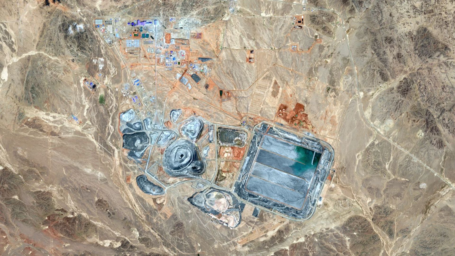 Satellite Imagery of Oyu Tolgoi Mine in Mongolia